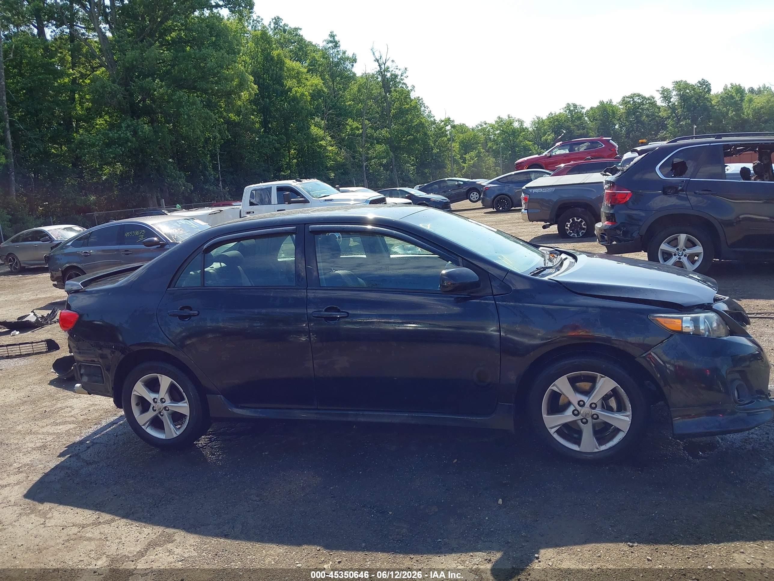 2012 Toyota Corolla S Black vin: 2T1BU4EE4CC896774