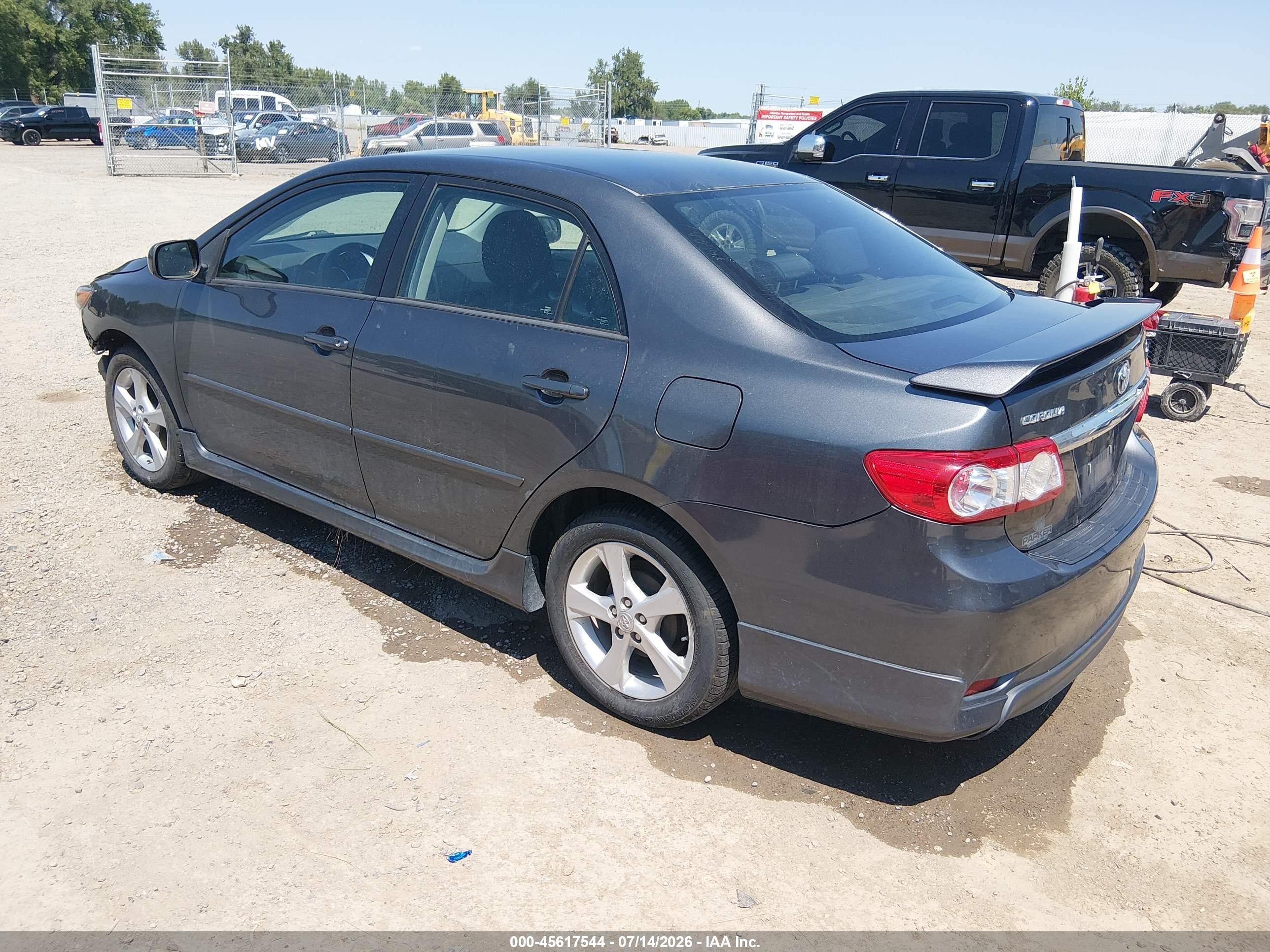 2012 Toyota Corolla S Gray vin: 2T1BU4EE4CC896936