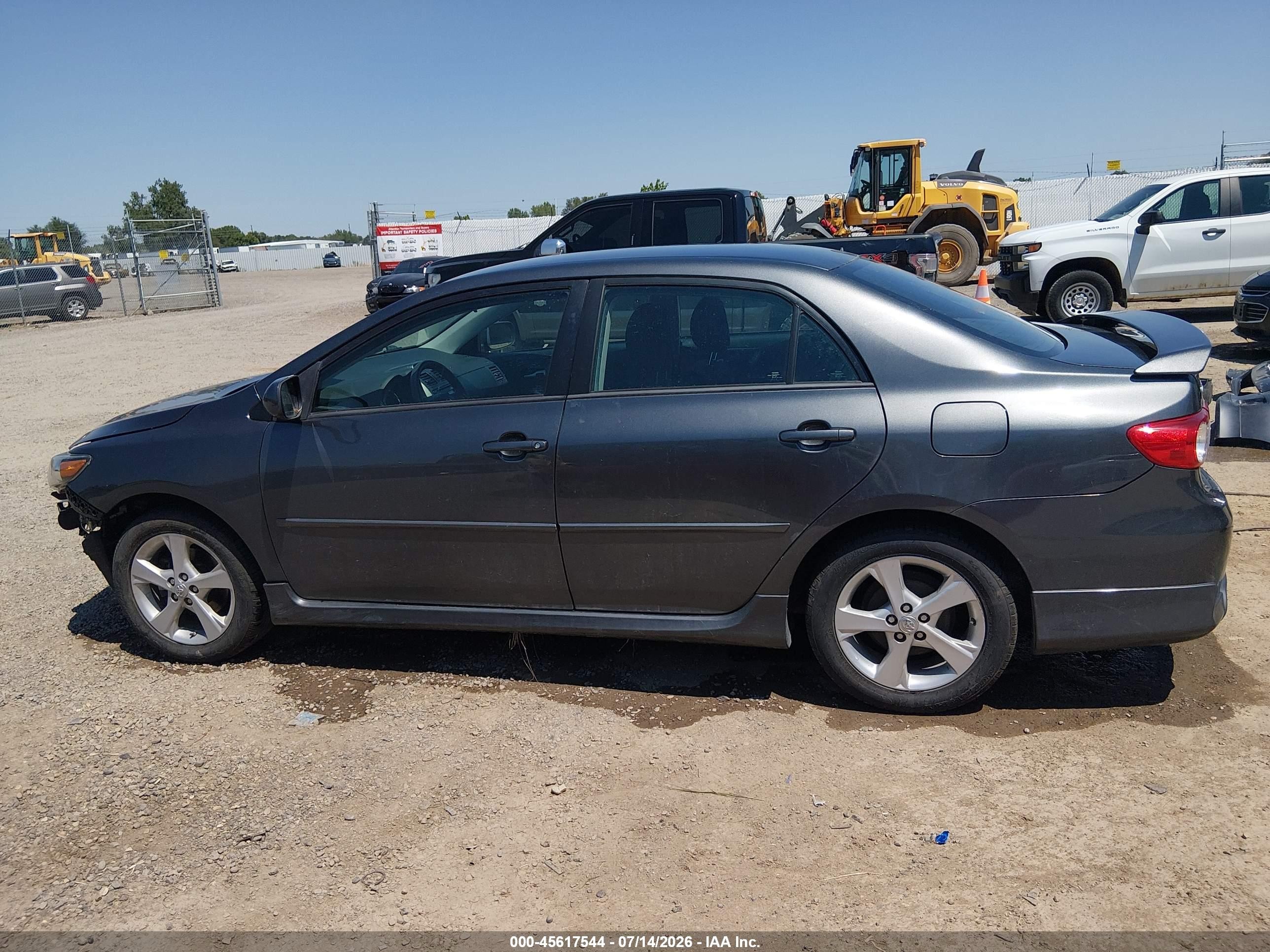 2012 Toyota Corolla S Gray vin: 2T1BU4EE4CC896936