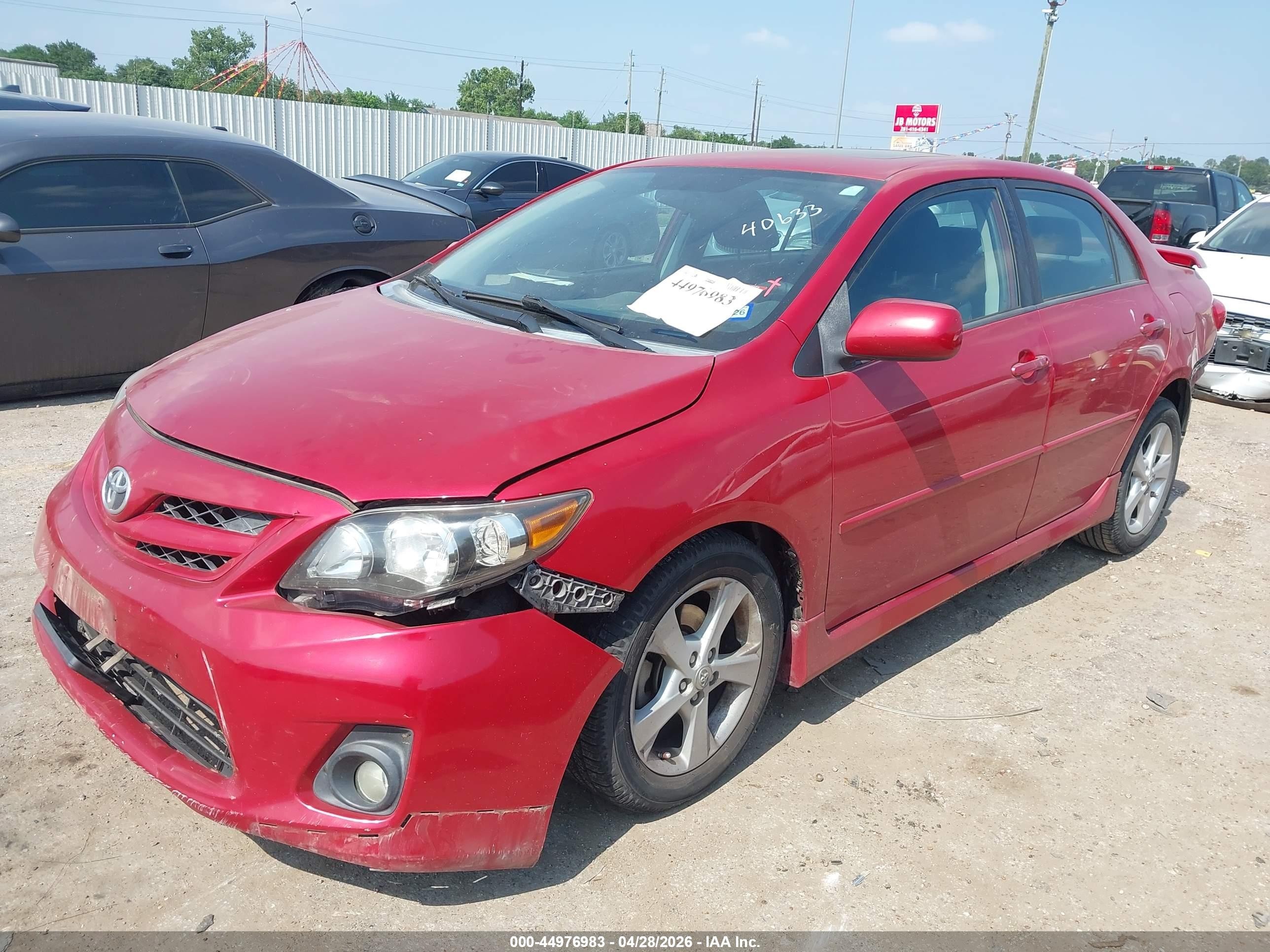 2012 Toyota Corolla S Red vin: 2T1BU4EE4CC901200