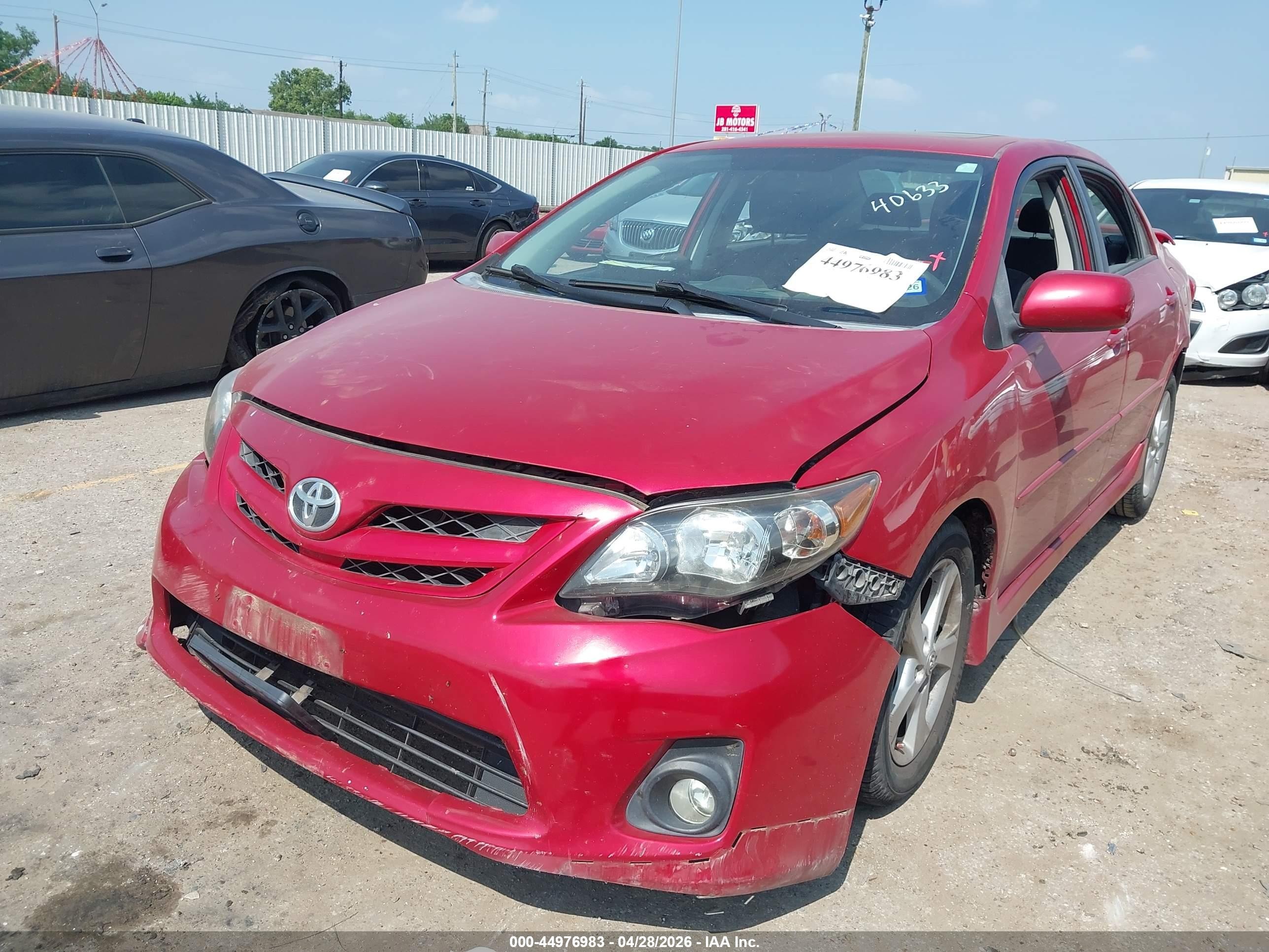 2012 Toyota Corolla S Red vin: 2T1BU4EE4CC901200