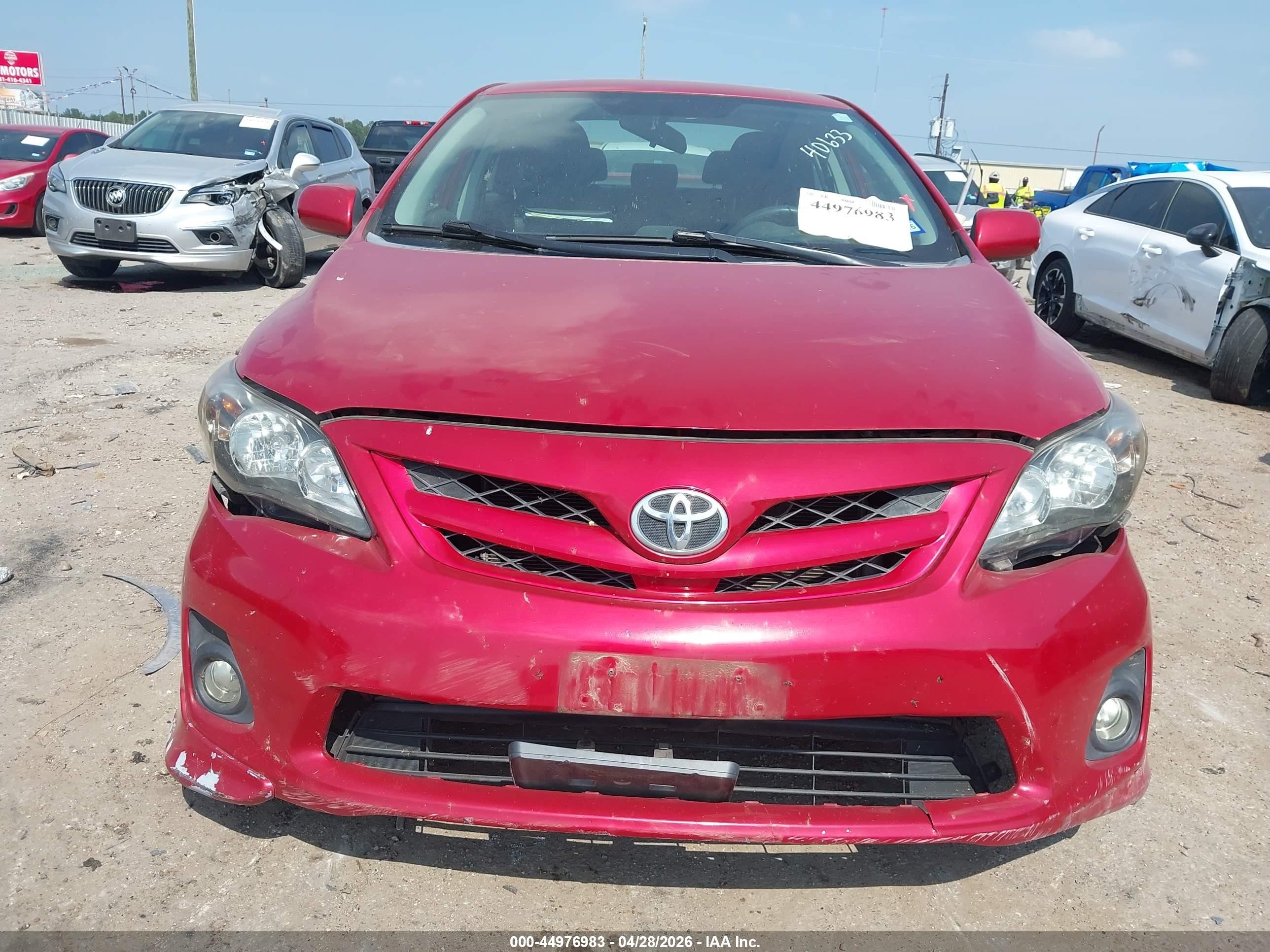 2012 Toyota Corolla S Red vin: 2T1BU4EE4CC901200