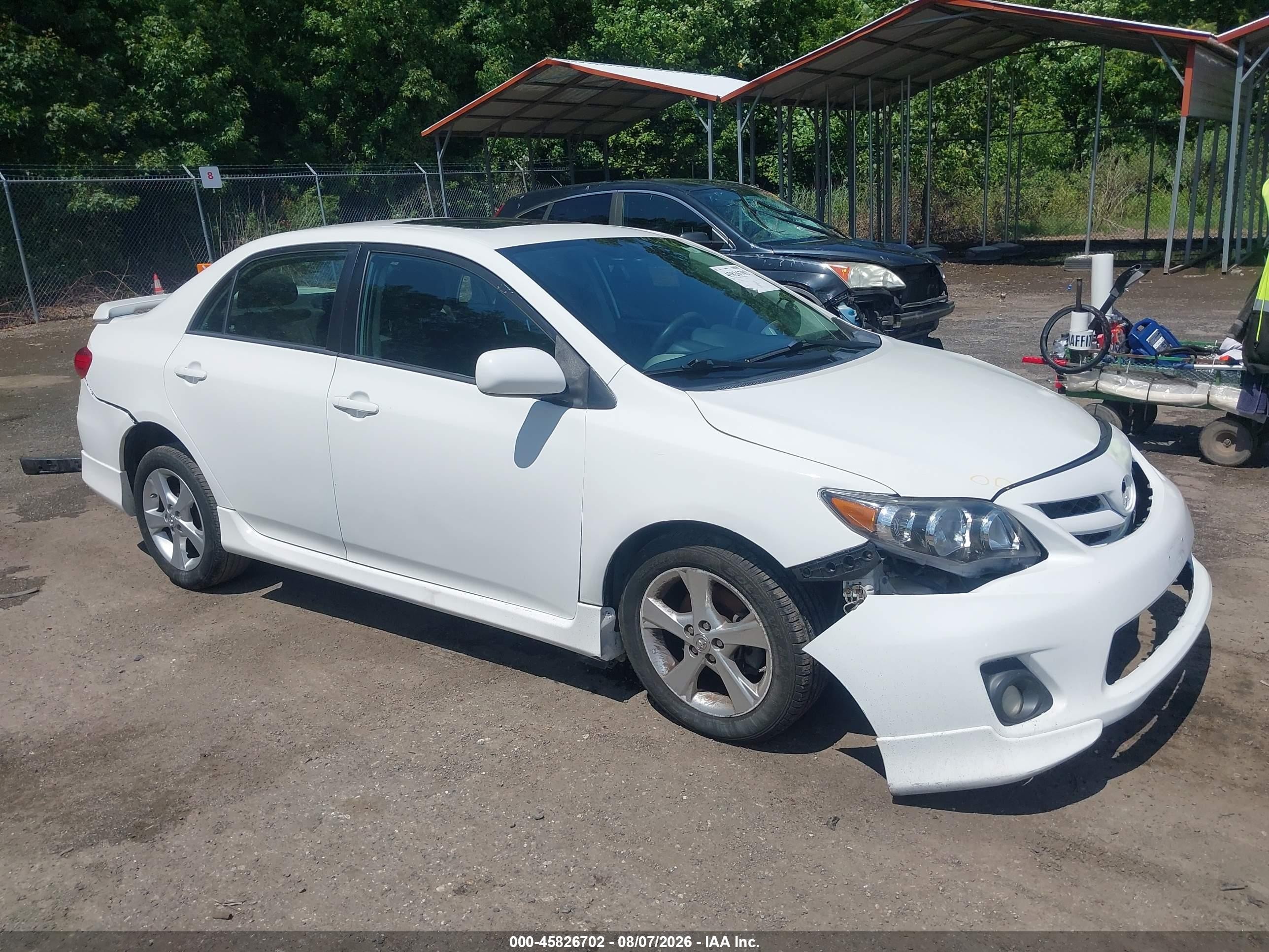 2012 Toyota Corolla S White vin: 2T1BU4EE4CC918563