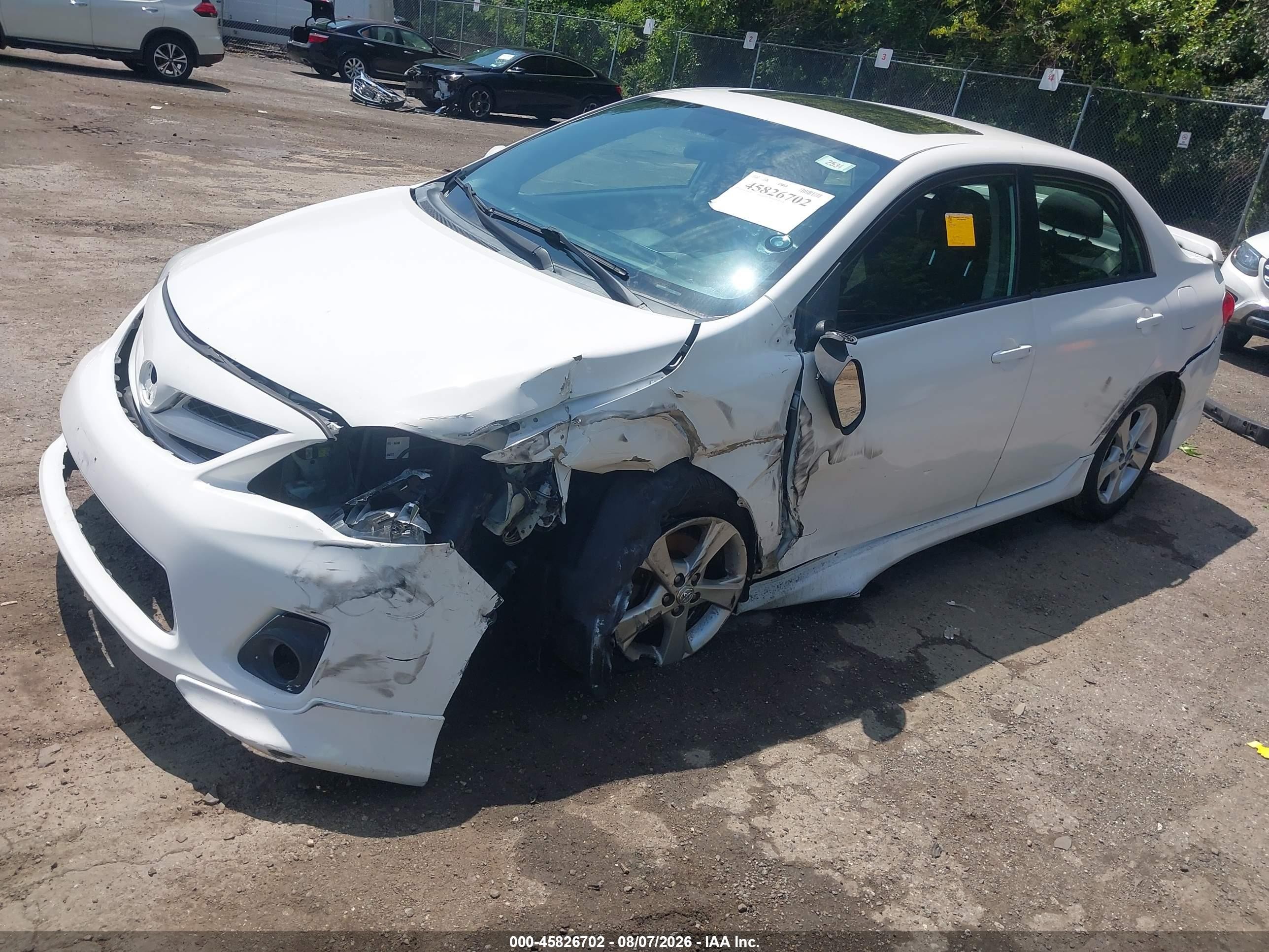 2012 Toyota Corolla S White vin: 2T1BU4EE4CC918563