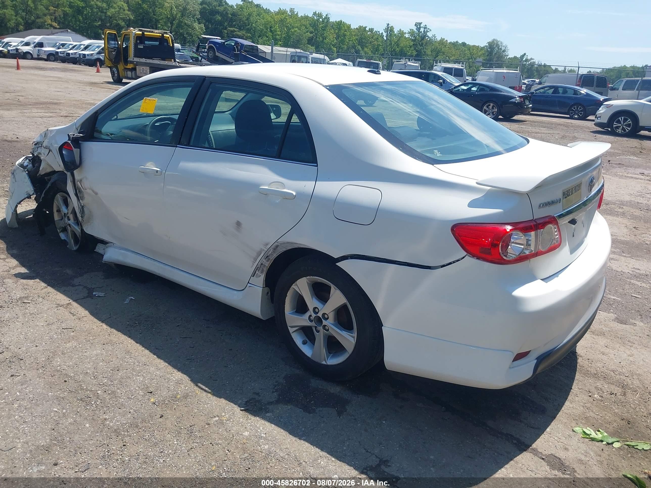 2012 Toyota Corolla S White vin: 2T1BU4EE4CC918563