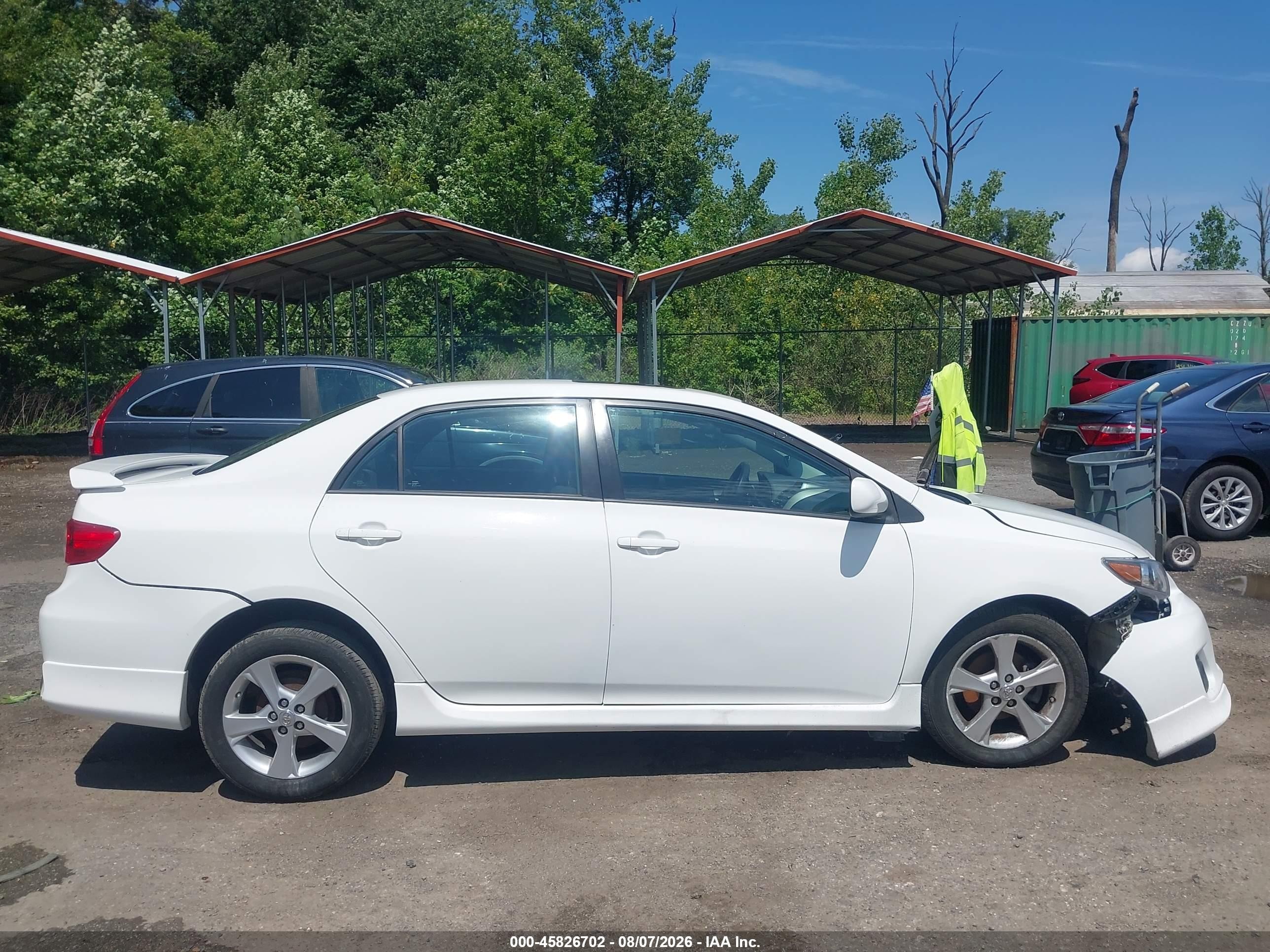 2012 Toyota Corolla S White vin: 2T1BU4EE4CC918563