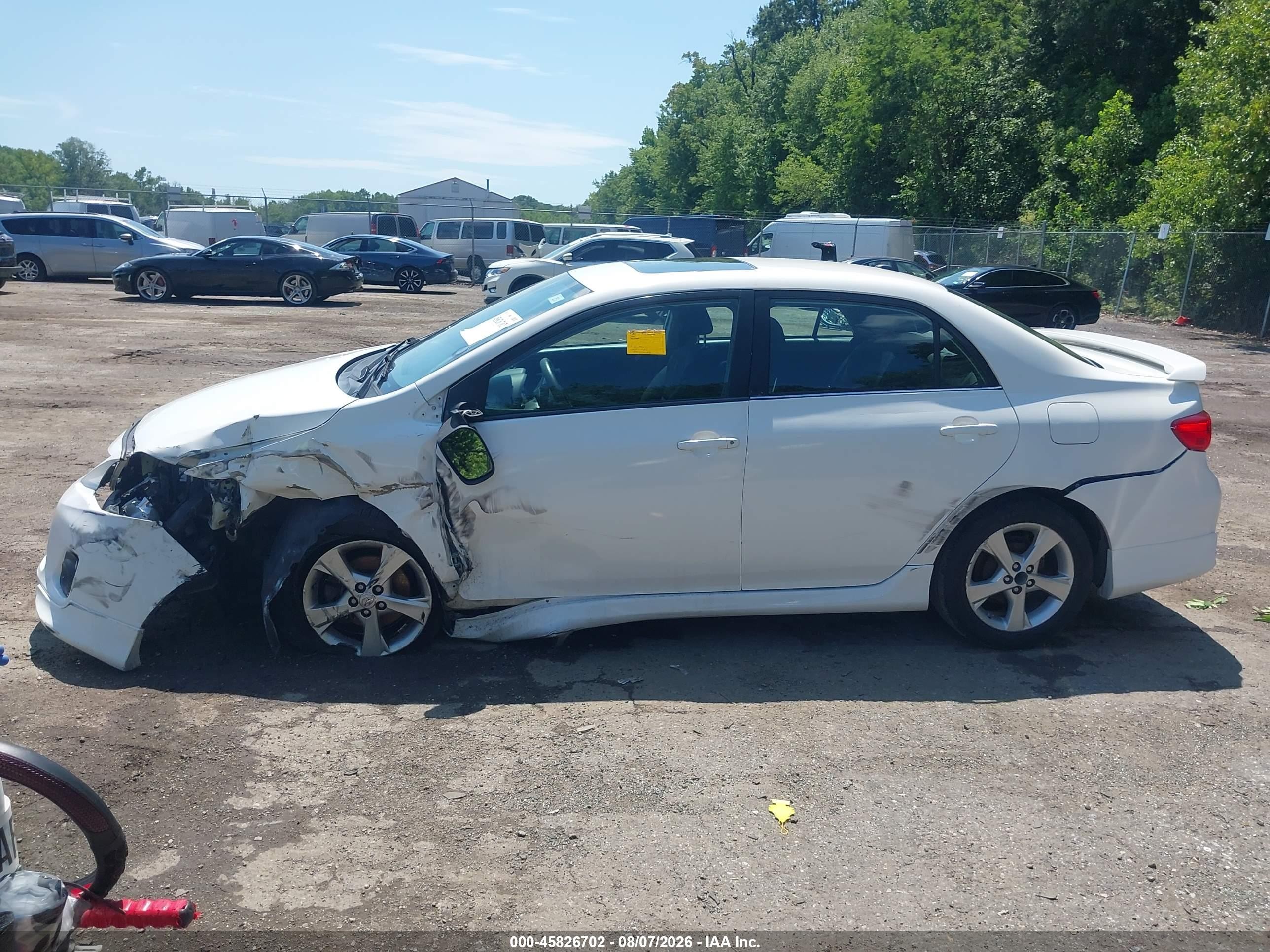 2012 Toyota Corolla S White vin: 2T1BU4EE4CC918563