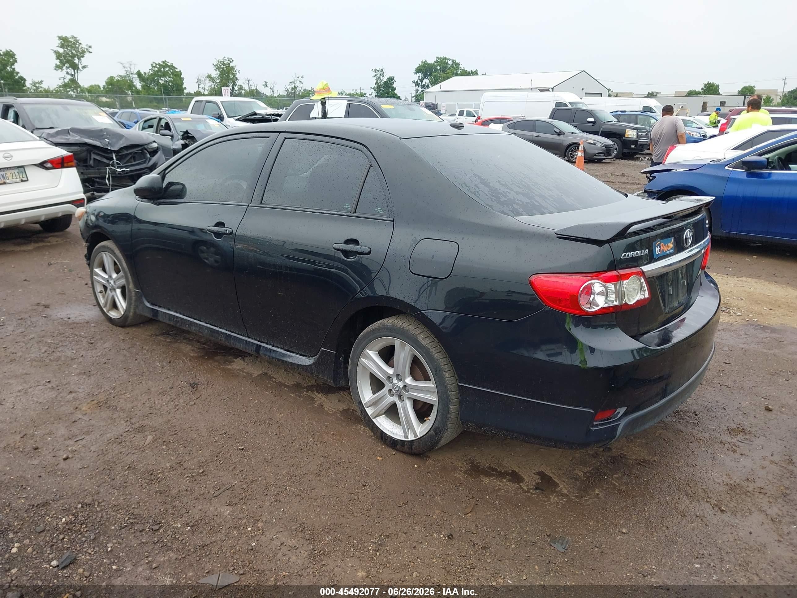 2013 Toyota Corolla S Black vin: 2T1BU4EE4DC015766