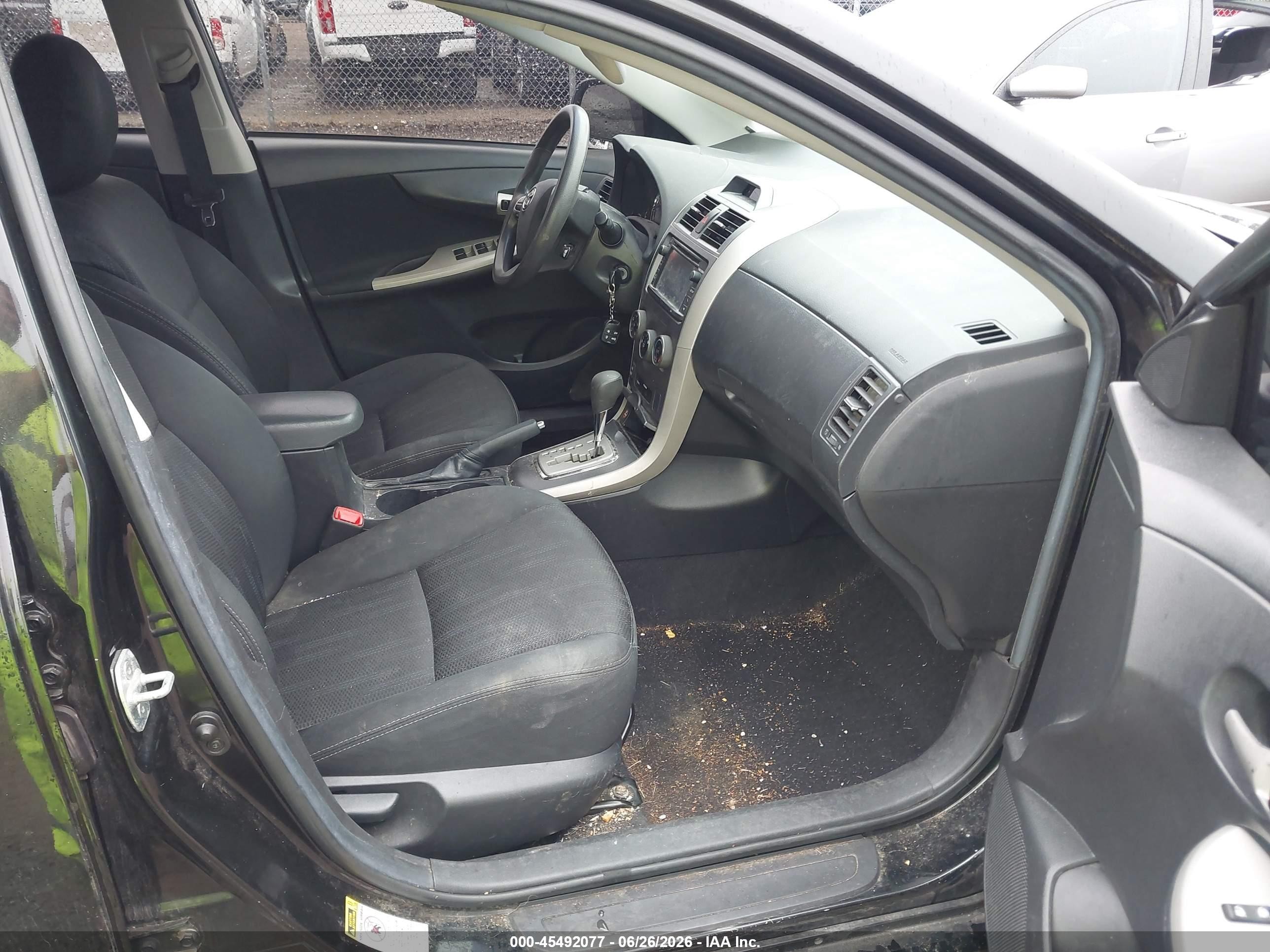 2013 Toyota Corolla S Black vin: 2T1BU4EE4DC015766