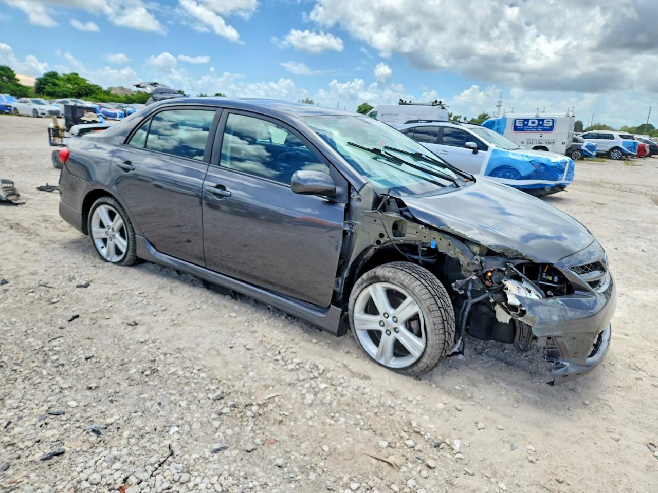 2013 Toyota Corolla S Серый vin: 2T1BU4EE4DC027447