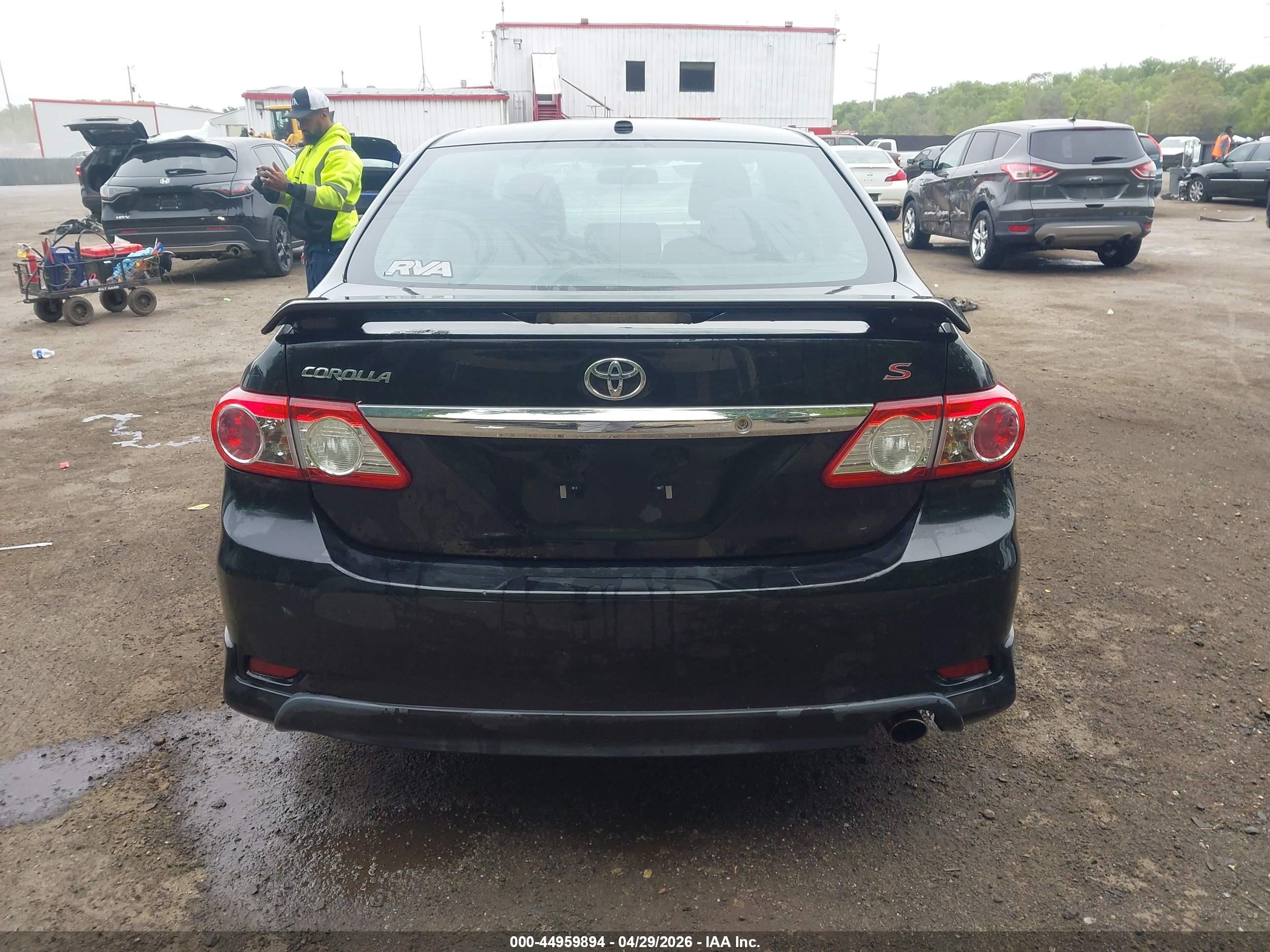 2013 Toyota Corolla S Black vin: 2T1BU4EE4DC059265