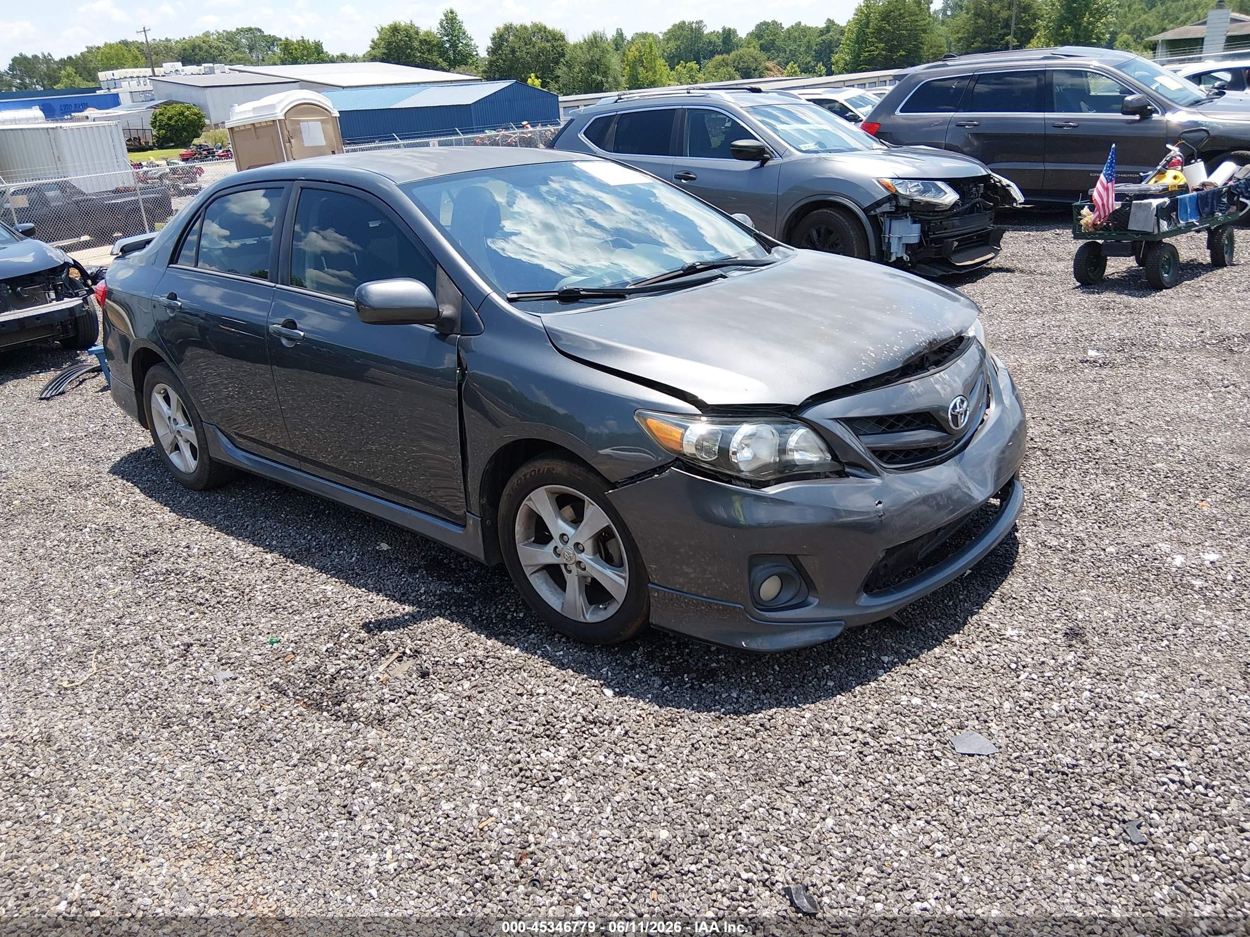 2013 Toyota Corolla S Gray vin: 2T1BU4EE4DC064725