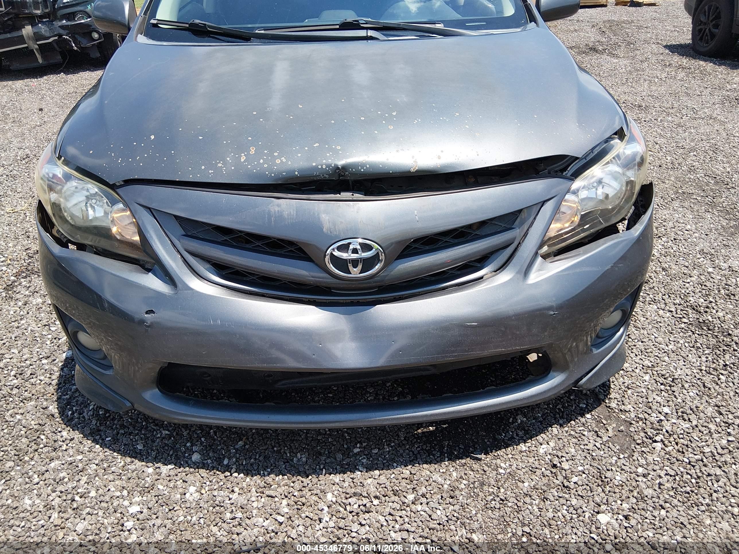 2013 Toyota Corolla S Gray vin: 2T1BU4EE4DC064725