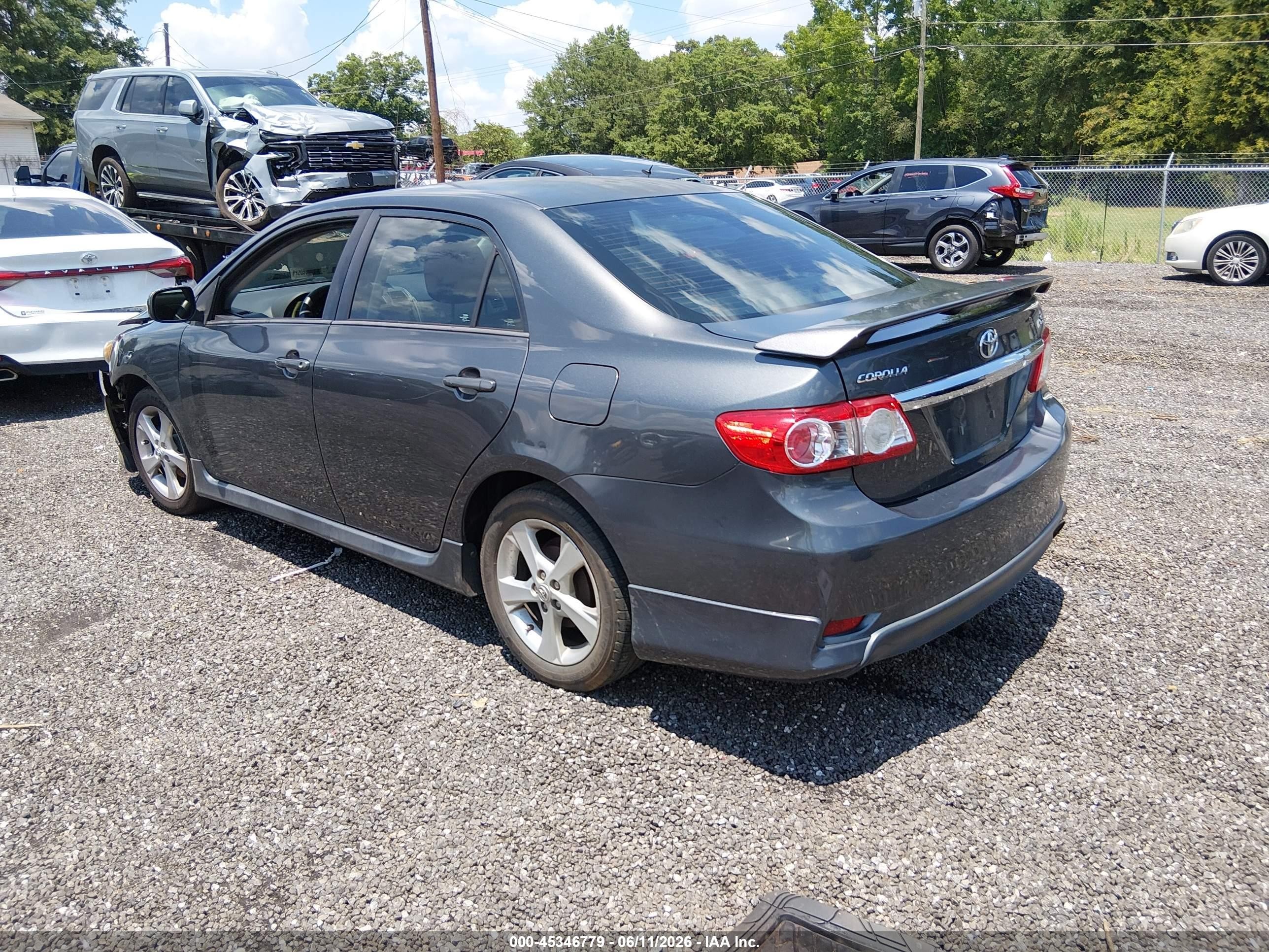 2013 Toyota Corolla S Gray vin: 2T1BU4EE4DC064725