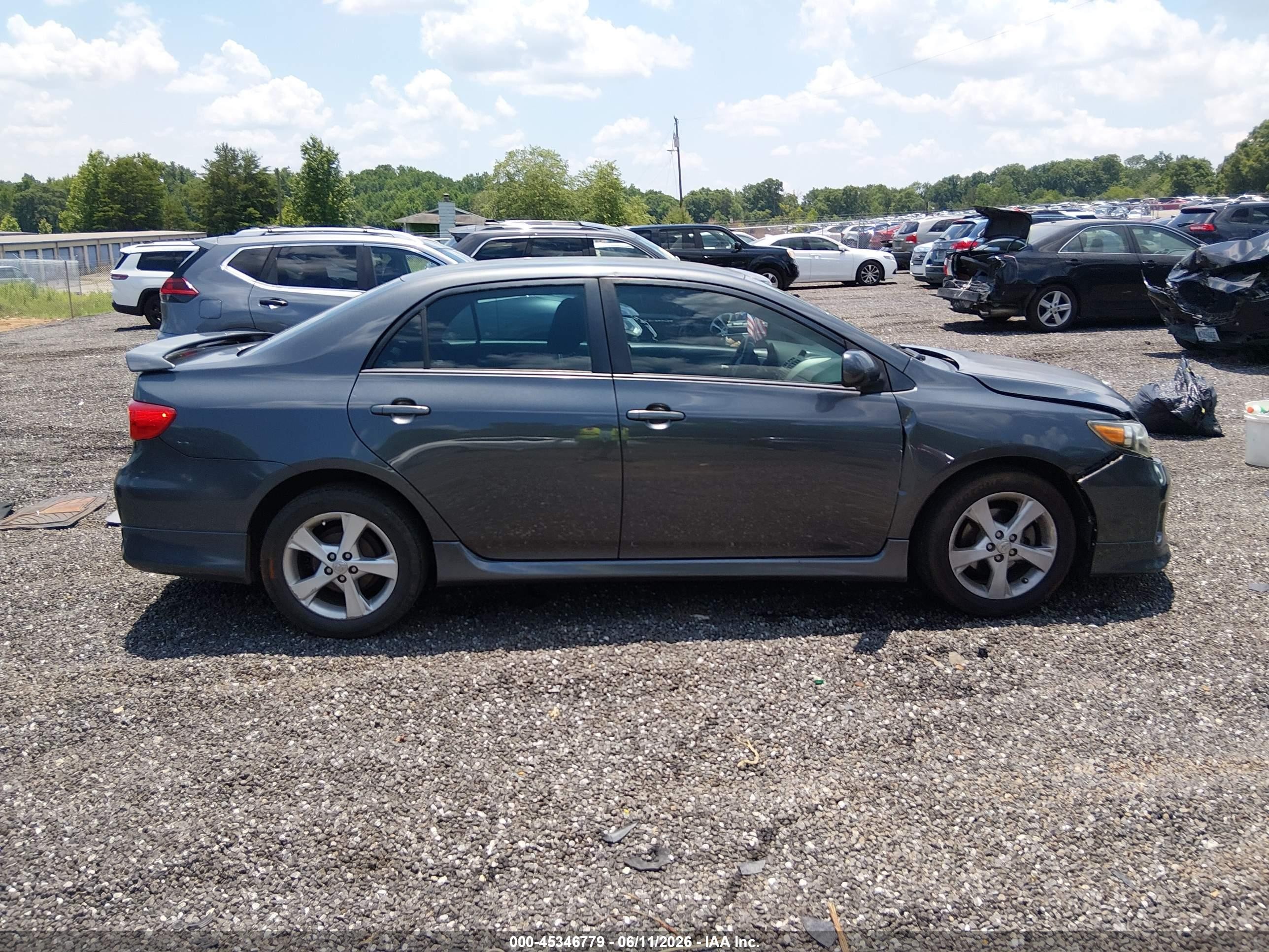 2013 Toyota Corolla S Gray vin: 2T1BU4EE4DC064725