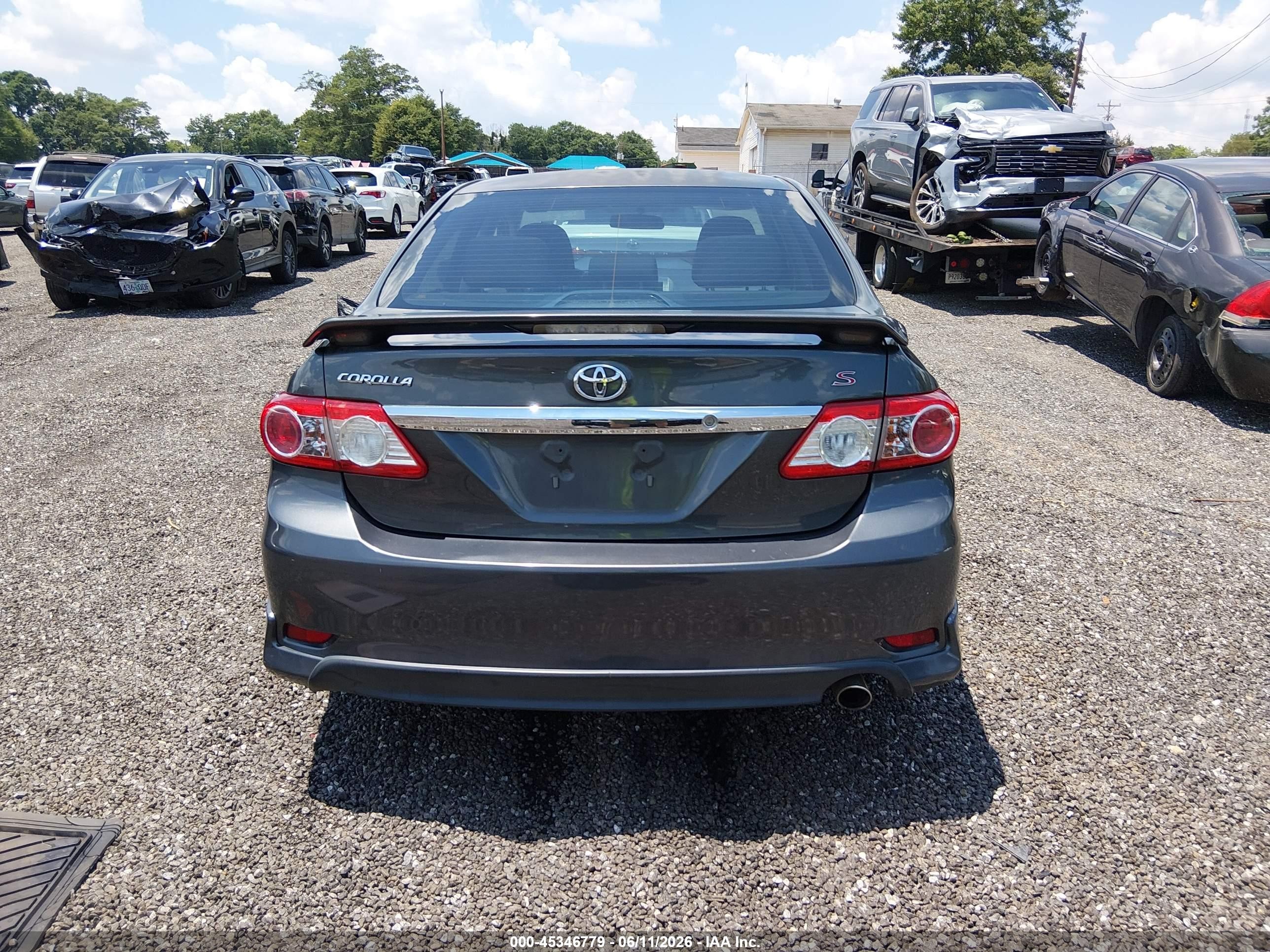 2013 Toyota Corolla S Gray vin: 2T1BU4EE4DC064725