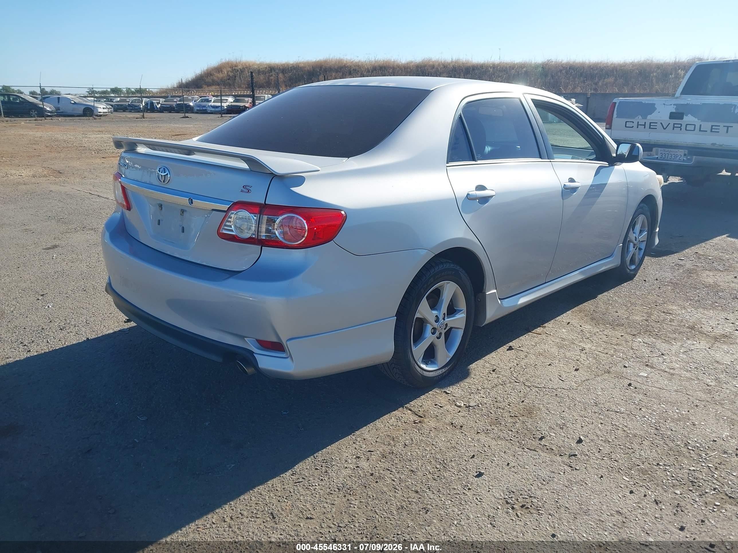 2013 Toyota Corolla S Silver vin: 2T1BU4EE4DC090712