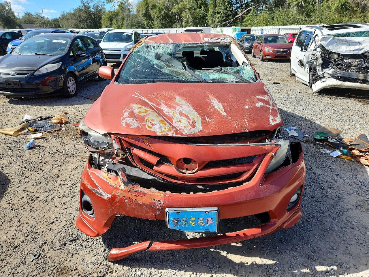 2013 Toyota Corolla Base Orange vin: 2T1BU4EE4DC097045