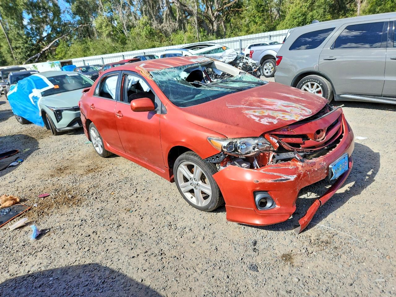 2013 Toyota Corolla Base Orange vin: 2T1BU4EE4DC097045