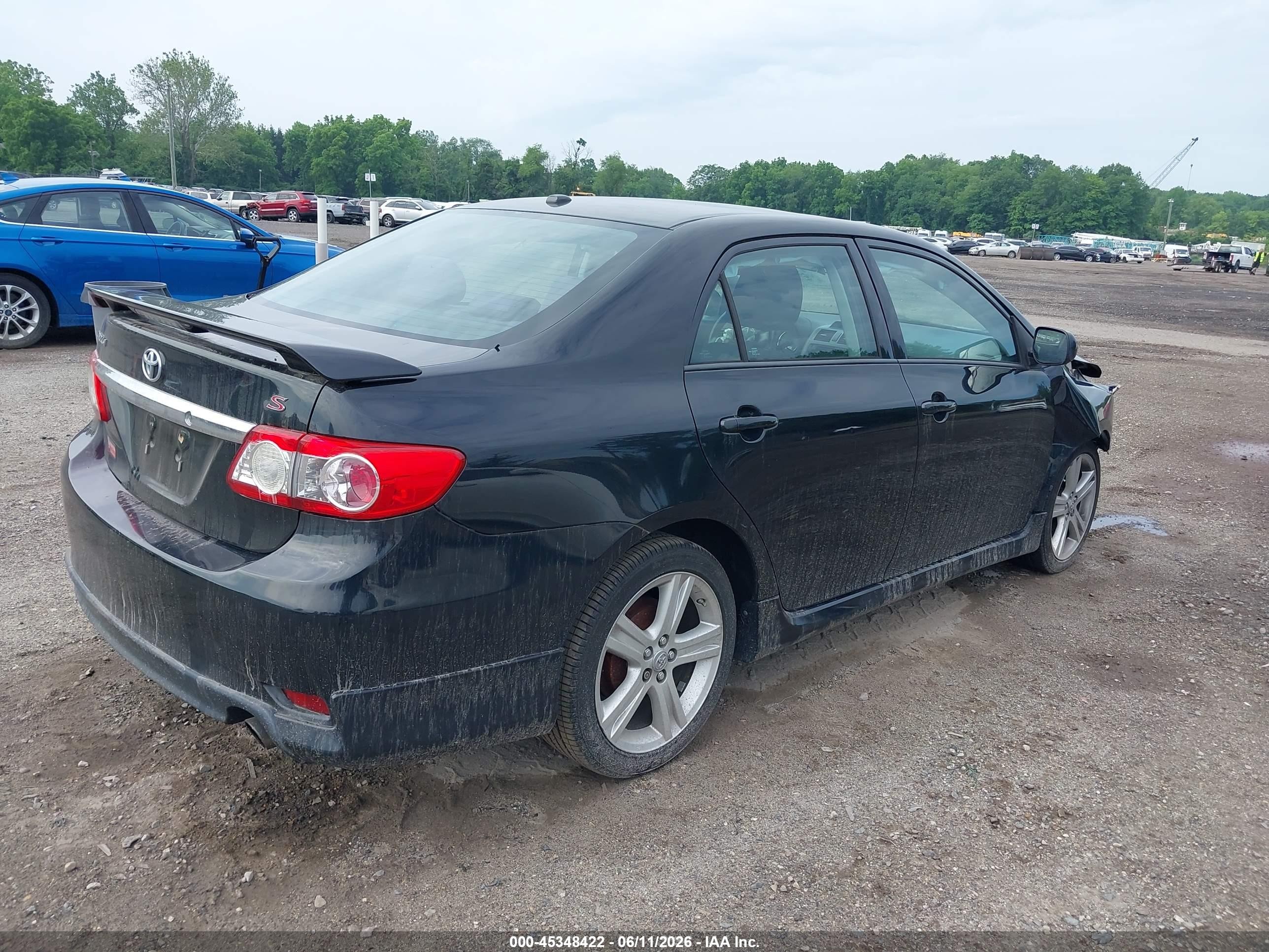 2013 Toyota Corolla S Black vin: 2T1BU4EE4DC101658