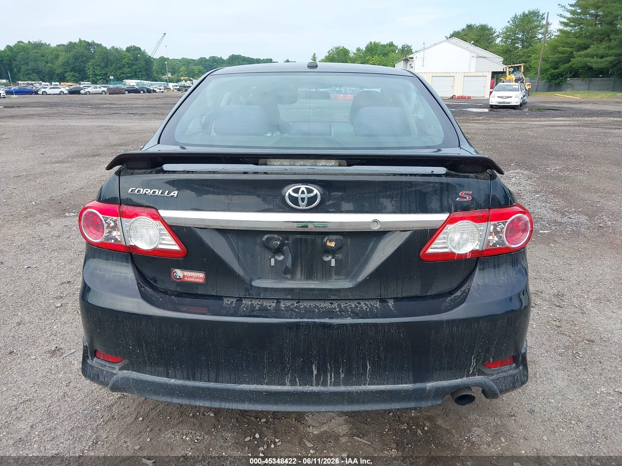 2013 Toyota Corolla S Black vin: 2T1BU4EE4DC101658