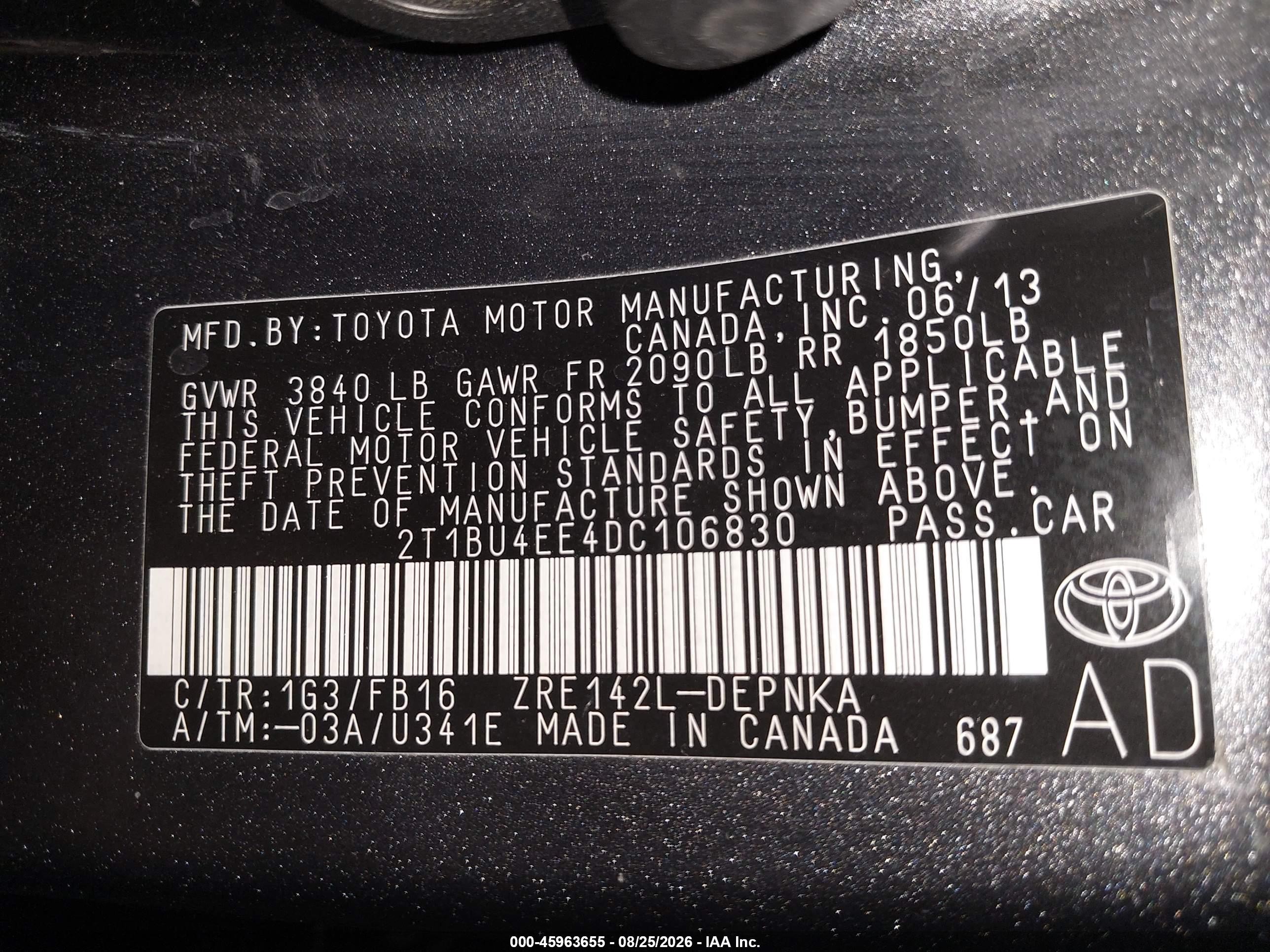 2013 Toyota Corolla Le Gray vin: 2T1BU4EE4DC106830