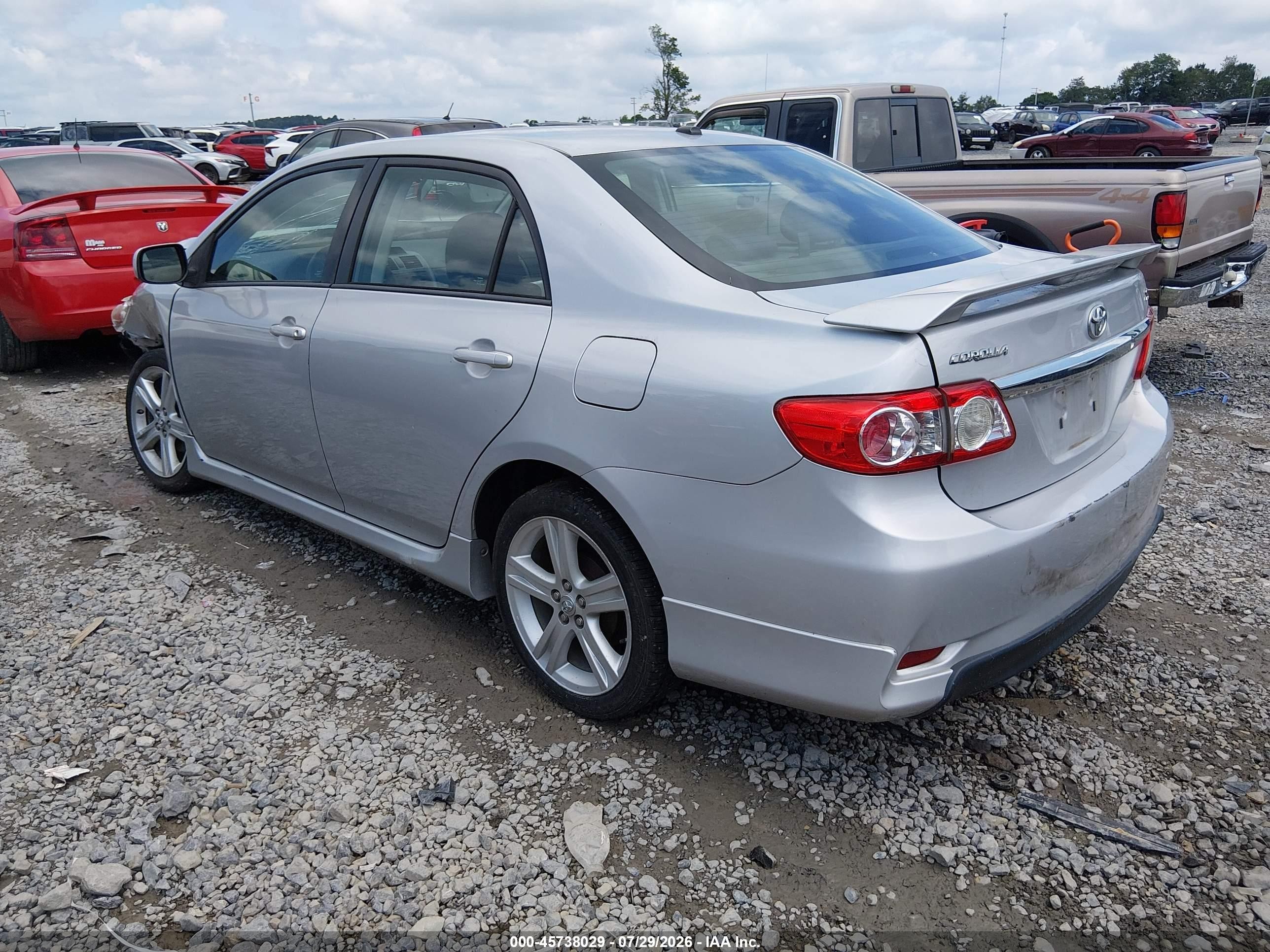 2013 Toyota Corolla S Серебряный vin: 2T1BU4EE4DC109534