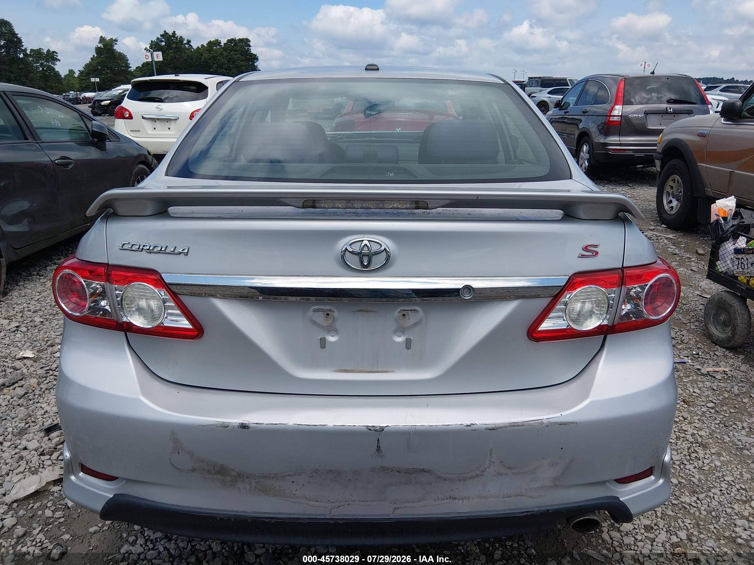 2013 Toyota Corolla S Серебряный vin: 2T1BU4EE4DC109534