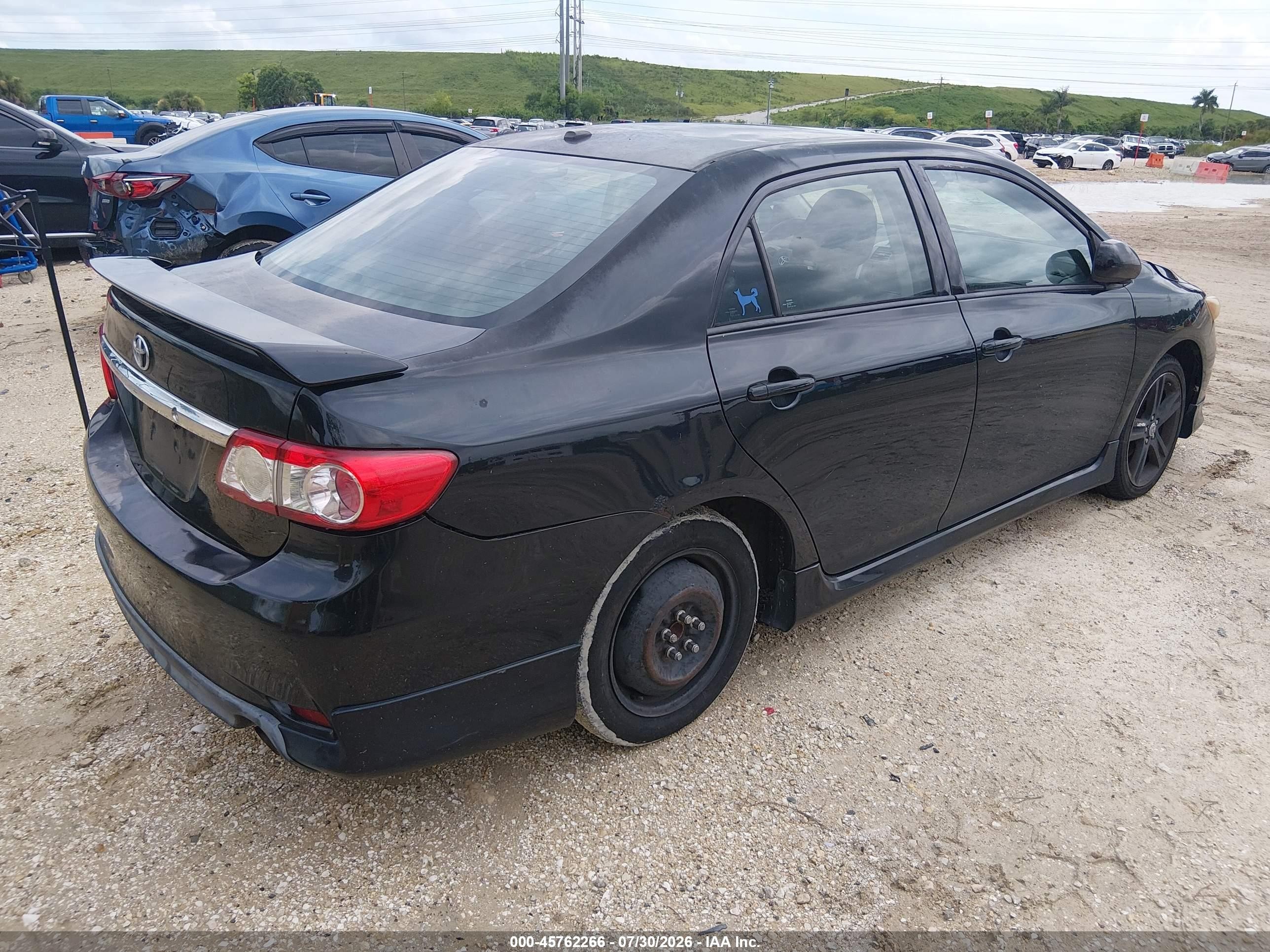 2013 Toyota Corolla S Black vin: 2T1BU4EE4DC127810