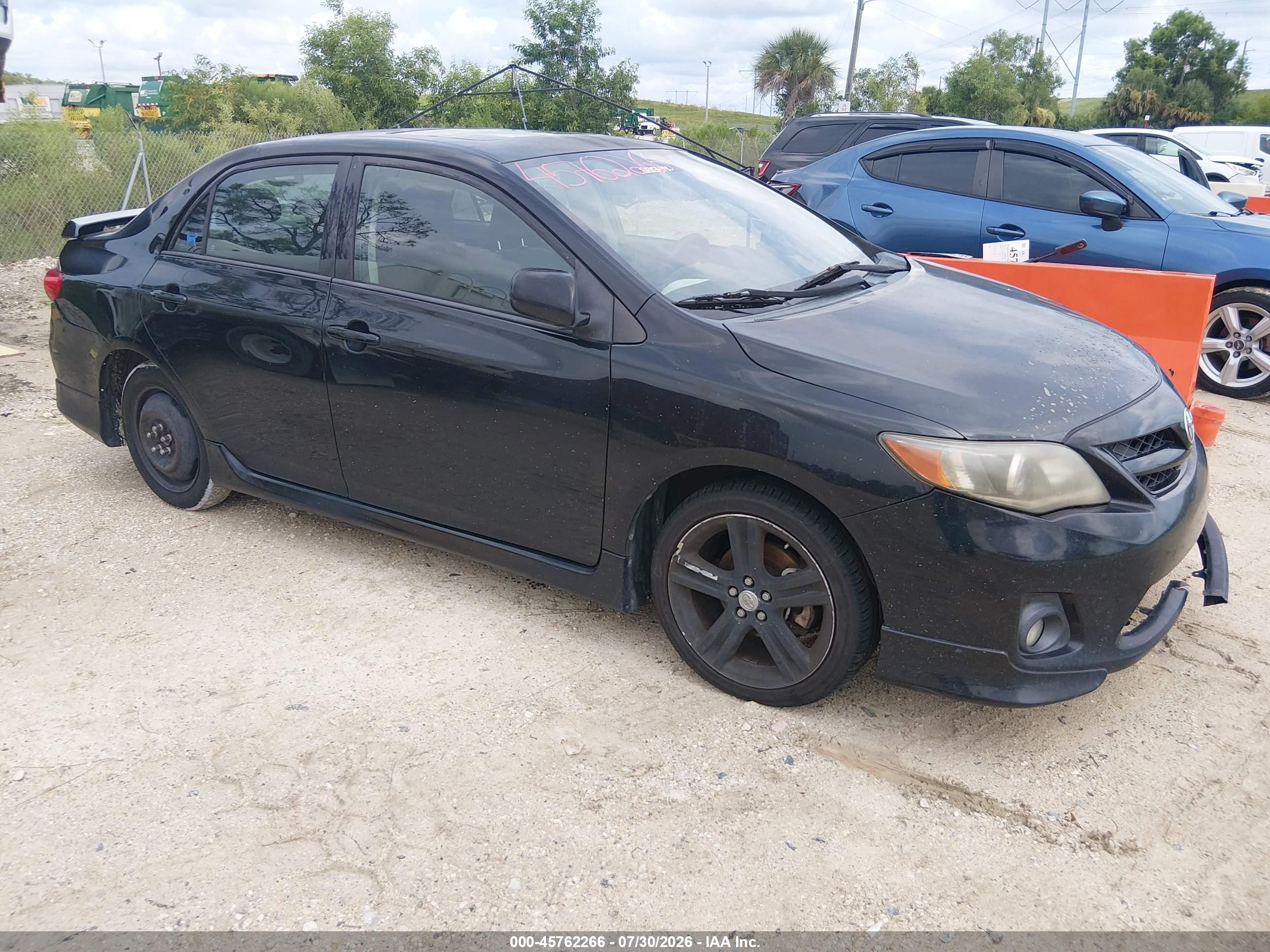 2013 Toyota Corolla S Black vin: 2T1BU4EE4DC127810