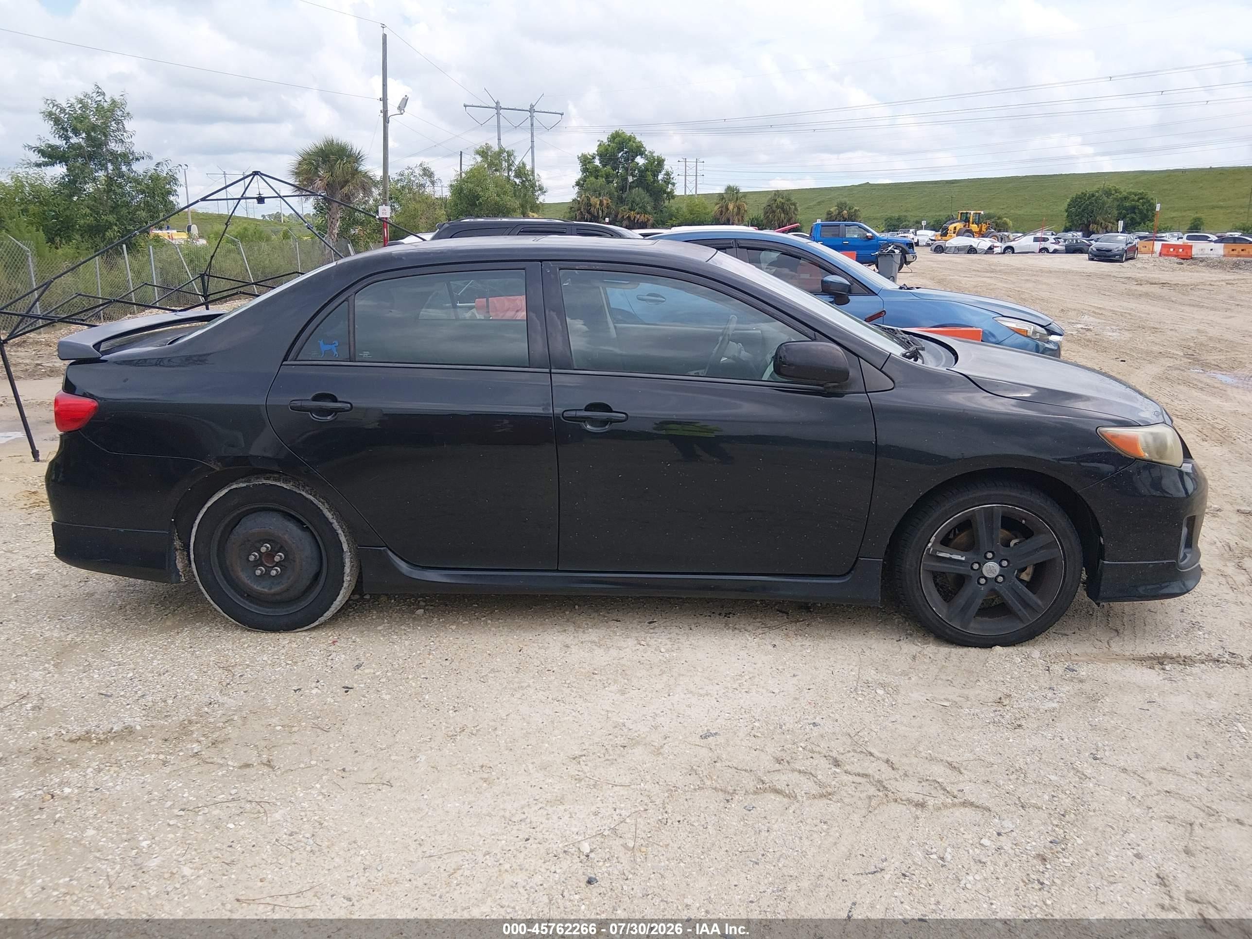 2013 Toyota Corolla S Black vin: 2T1BU4EE4DC127810