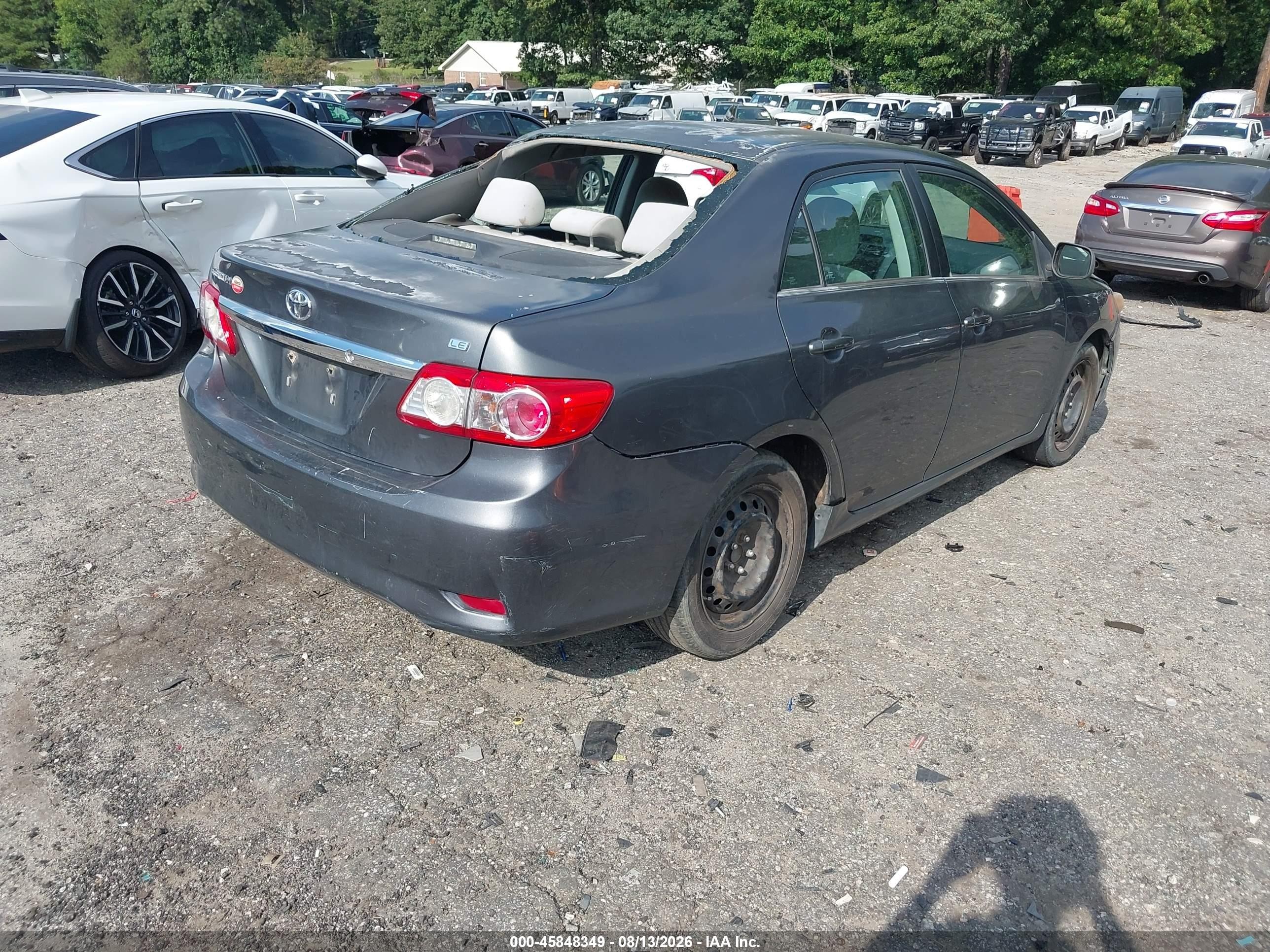 2013 Toyota Corolla Le Gray vin: 2T1BU4EE4DC941164