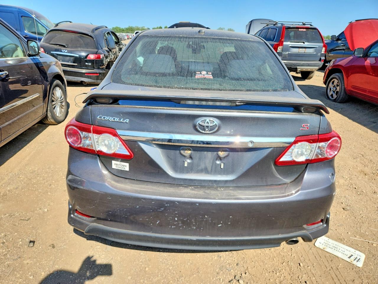 2013 Toyota Corolla S Gray vin: 2T1BU4EE4DC947708