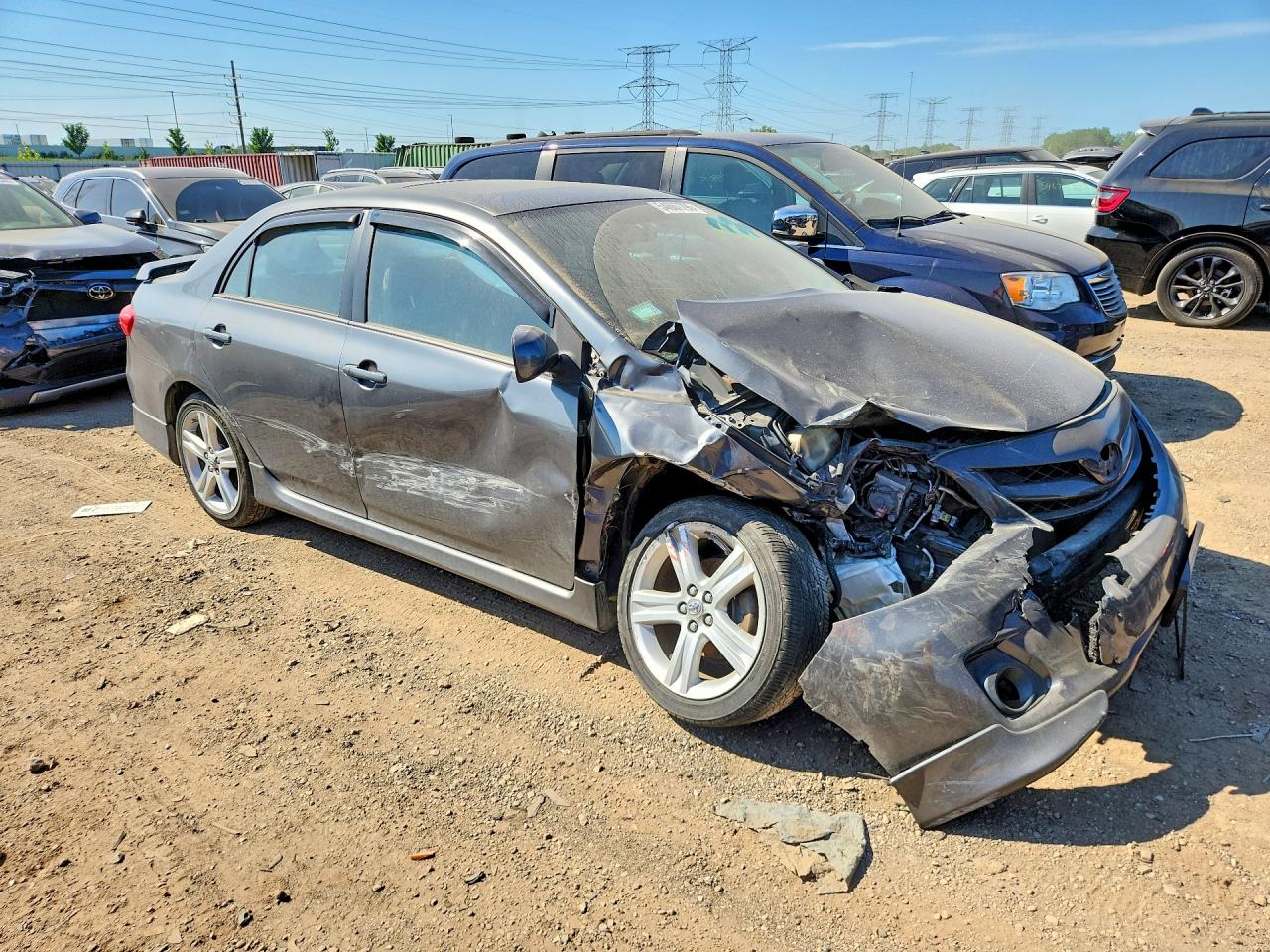 2013 Toyota Corolla S Gray vin: 2T1BU4EE4DC947708