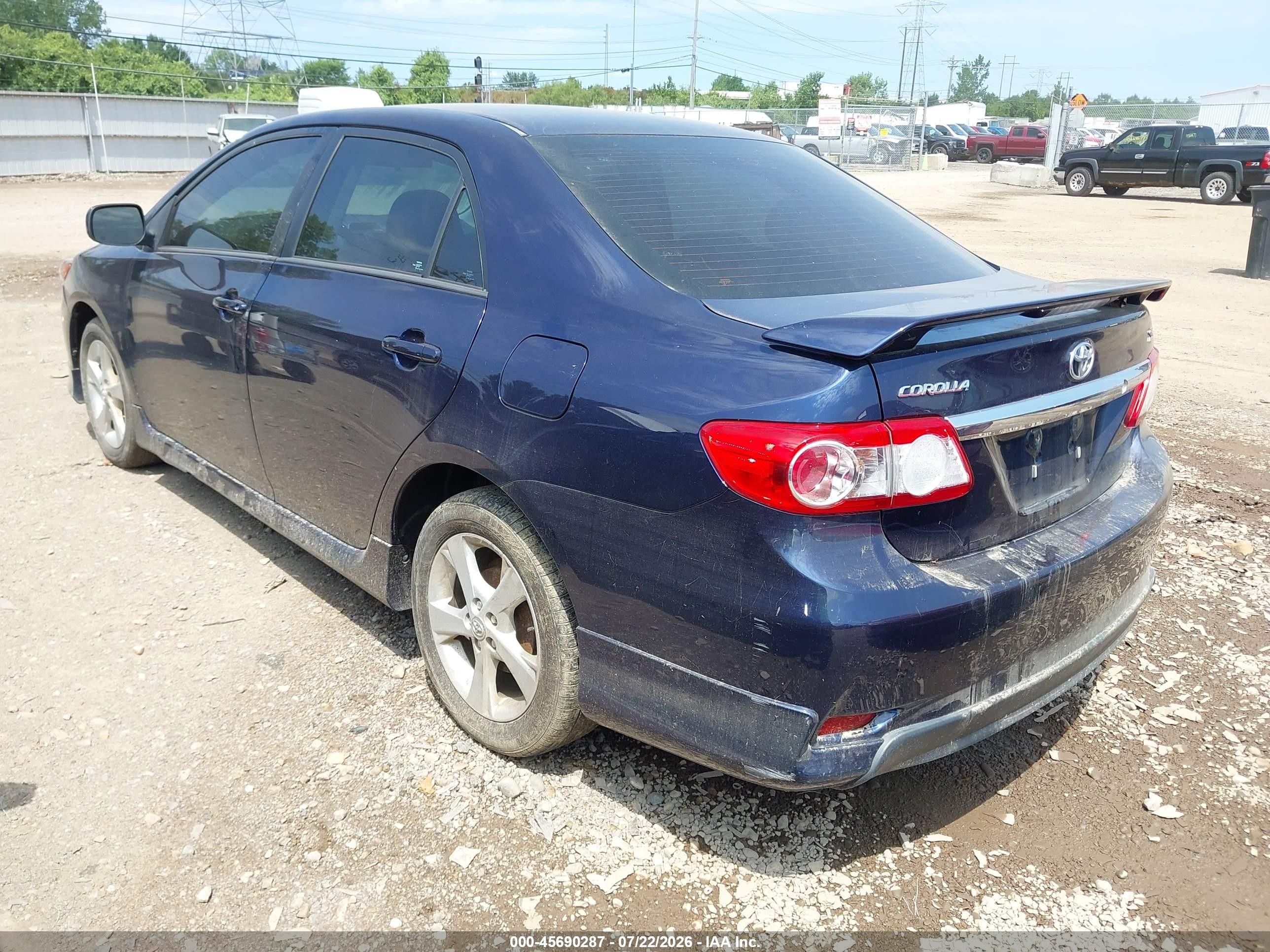 2013 Toyota Corolla S Blue vin: 2T1BU4EE4DC948387