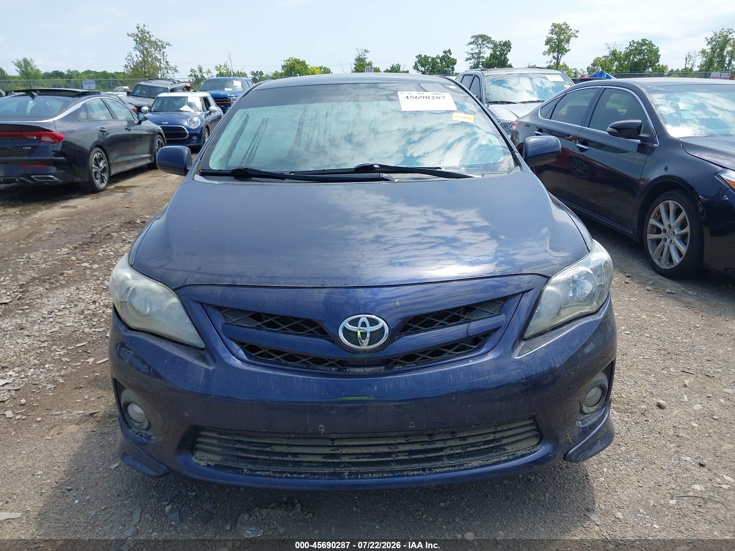 2013 Toyota Corolla S Blue vin: 2T1BU4EE4DC948387