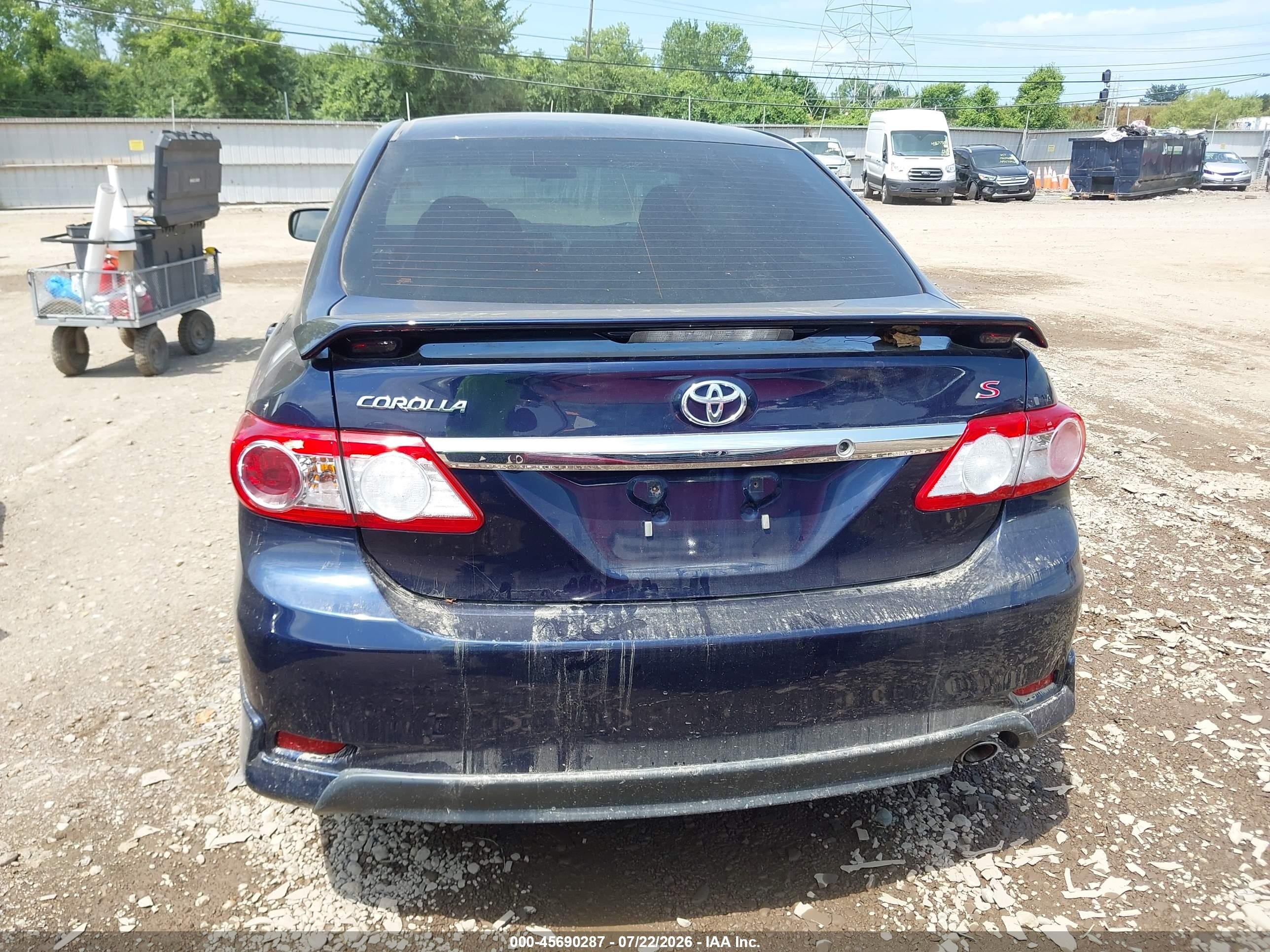 2013 Toyota Corolla S Blue vin: 2T1BU4EE4DC948387