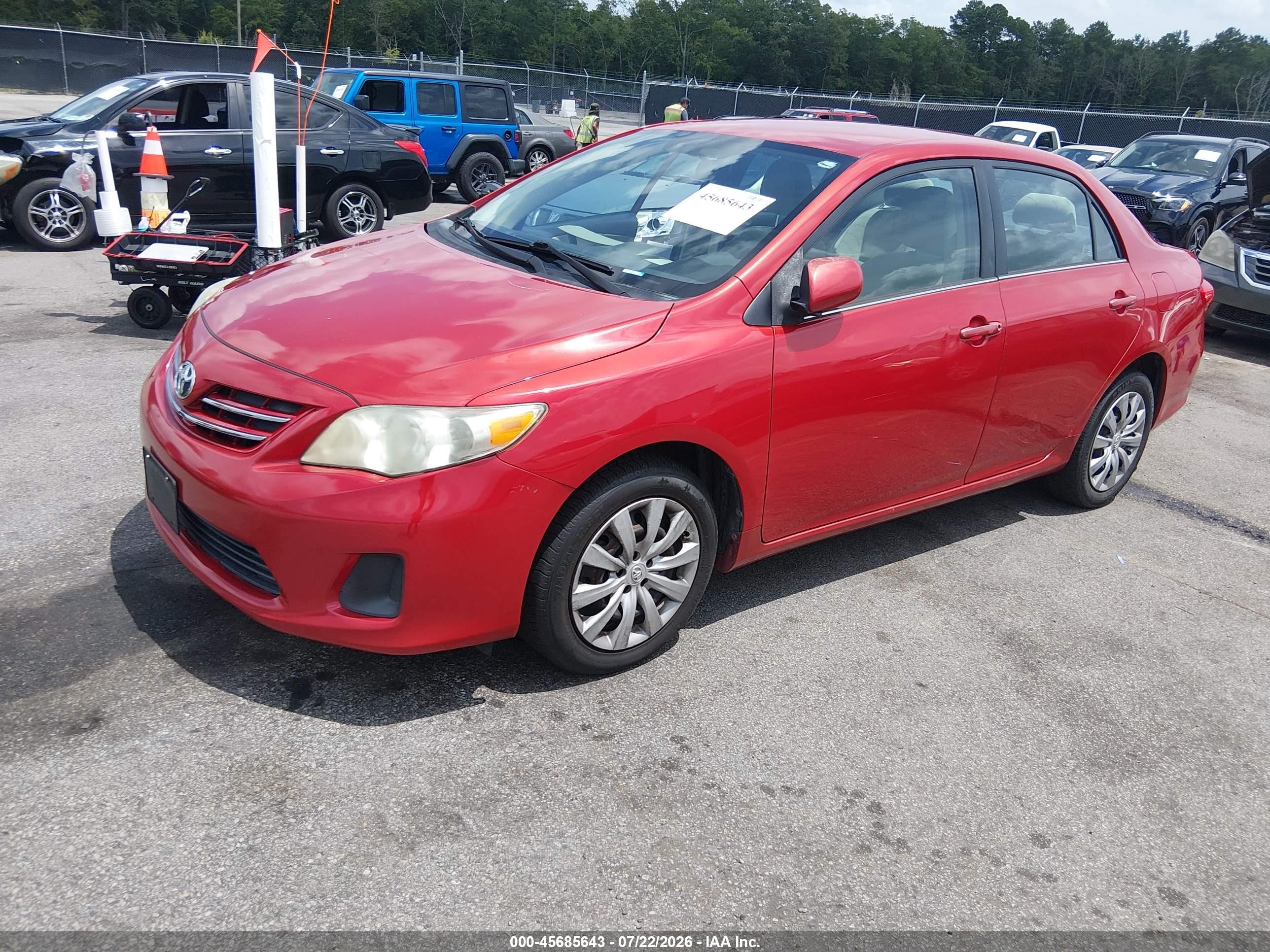 2013 Toyota Corolla Le Красный vin: 2T1BU4EE4DC958319