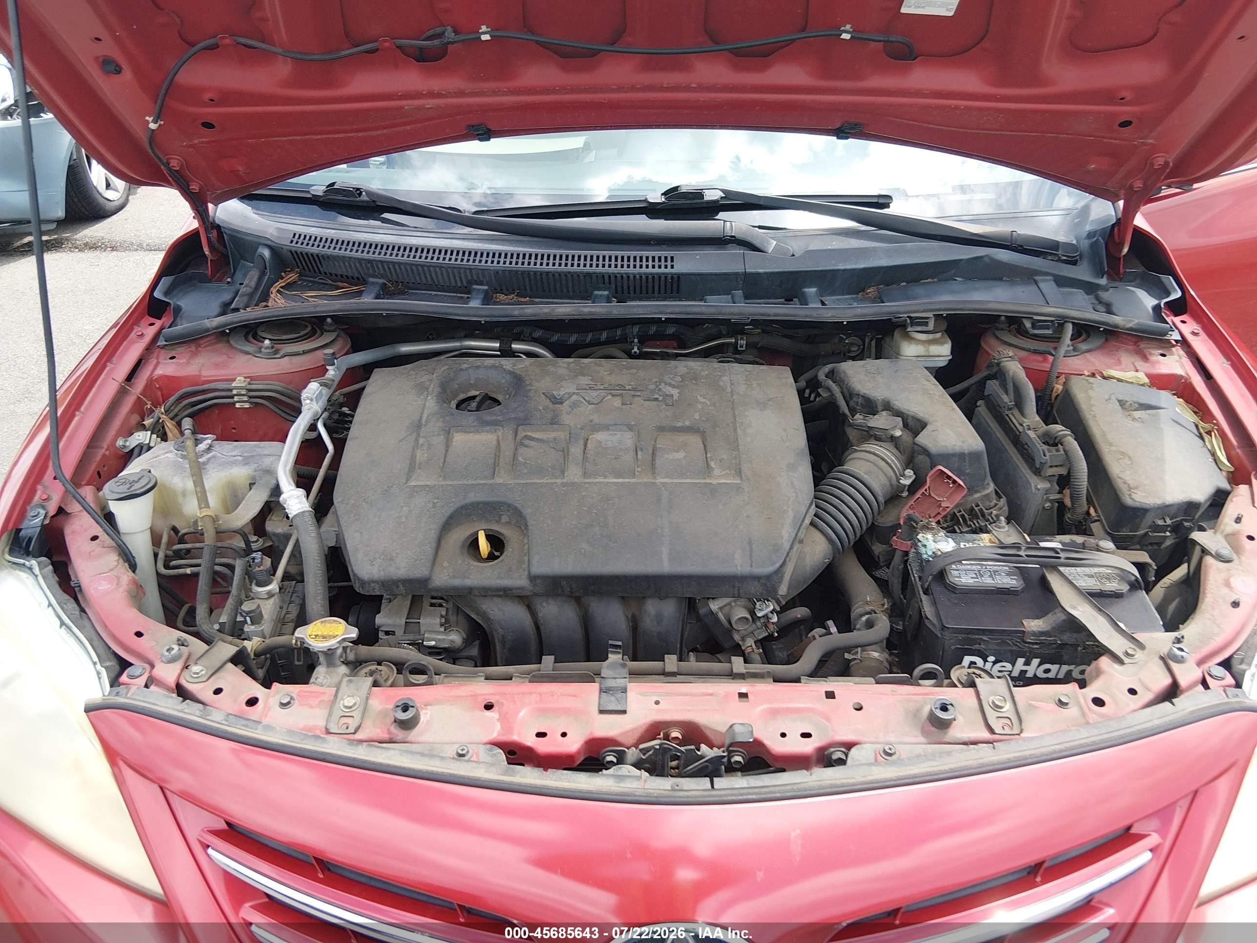 2013 Toyota Corolla Le Красный vin: 2T1BU4EE4DC958319