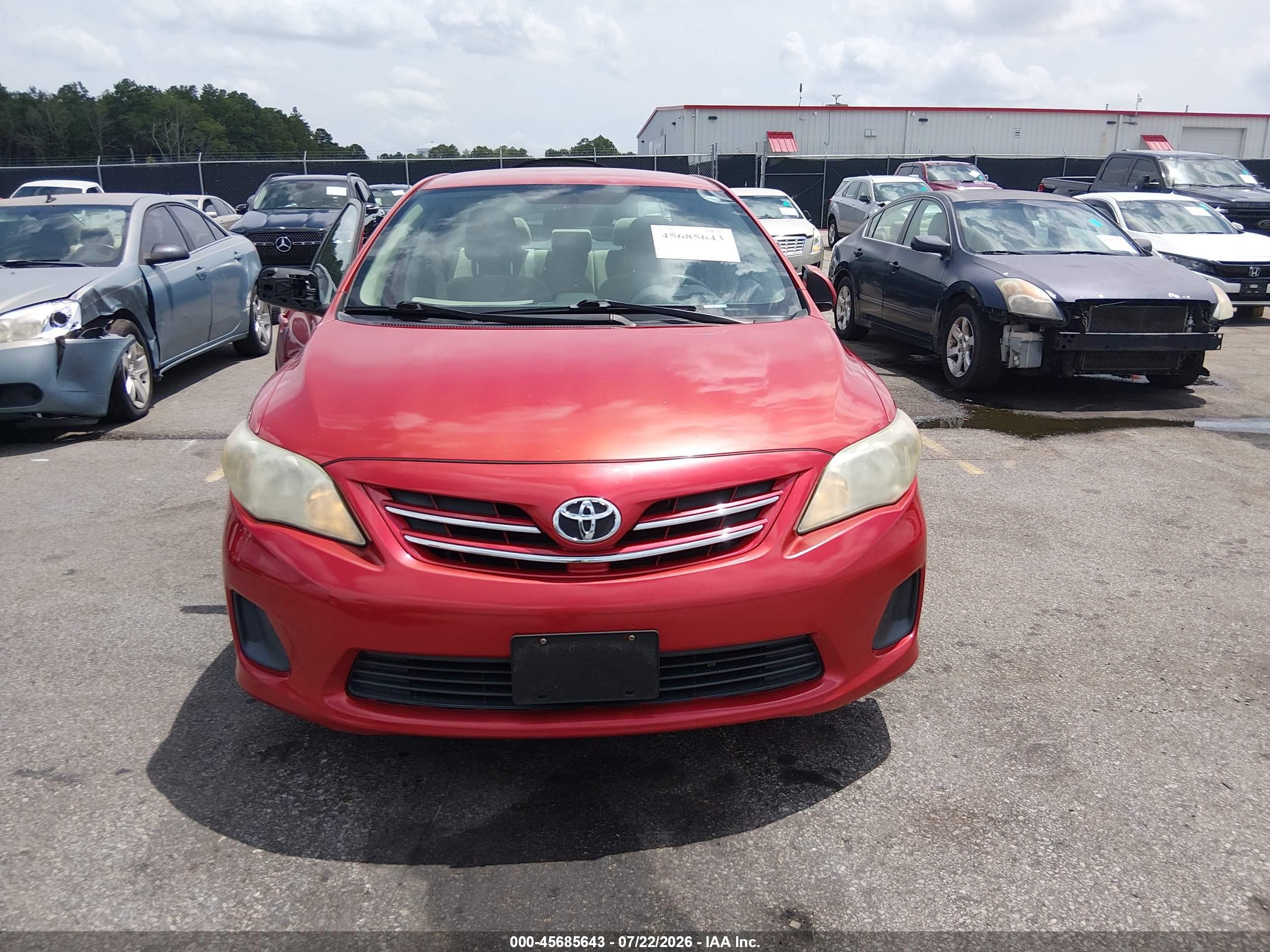 2013 Toyota Corolla Le Красный vin: 2T1BU4EE4DC958319