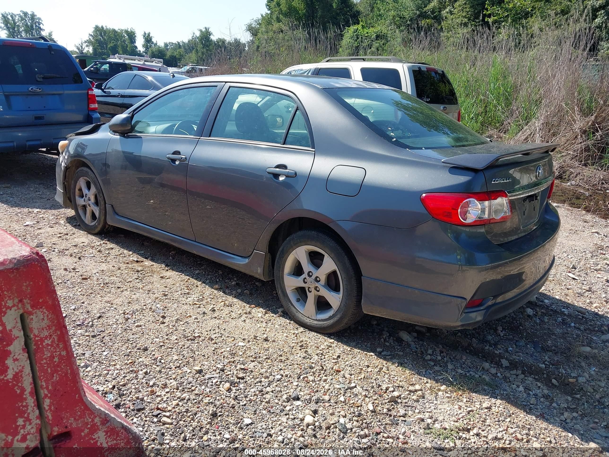 2013 Toyota Corolla S Gray vin: 2T1BU4EE4DC960457
