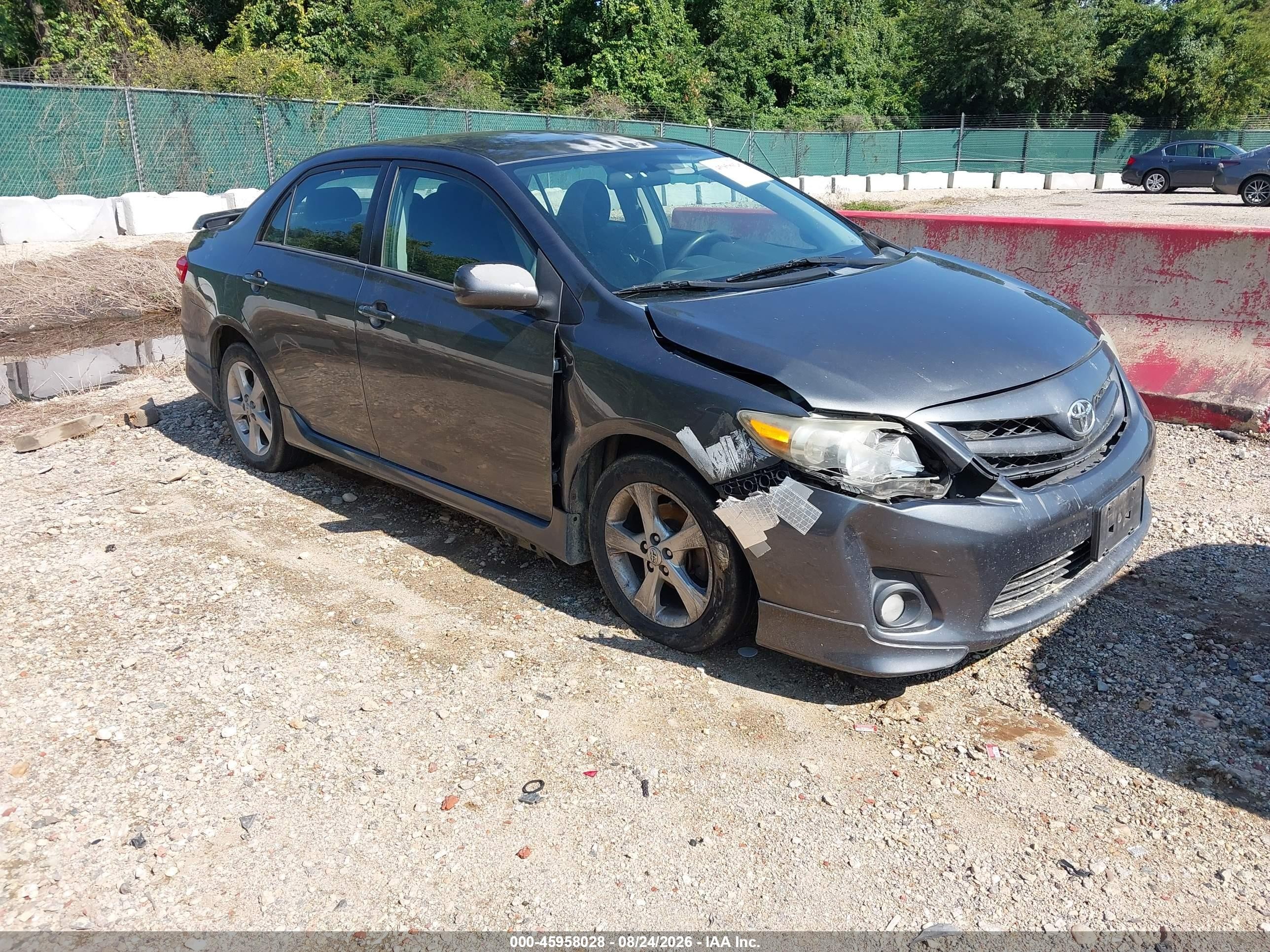 2013 Toyota Corolla S Gray vin: 2T1BU4EE4DC960457