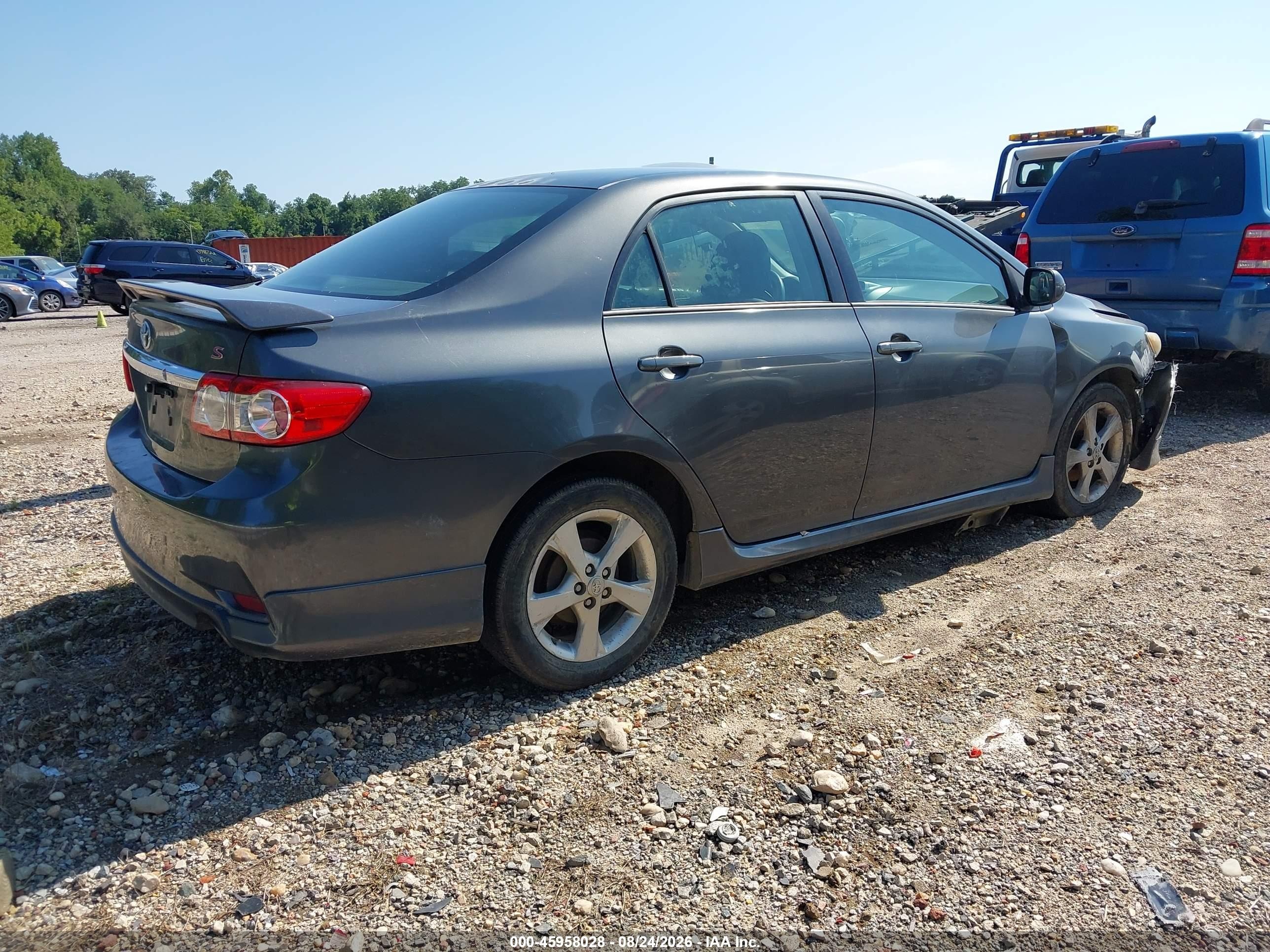 2013 Toyota Corolla S Gray vin: 2T1BU4EE4DC960457