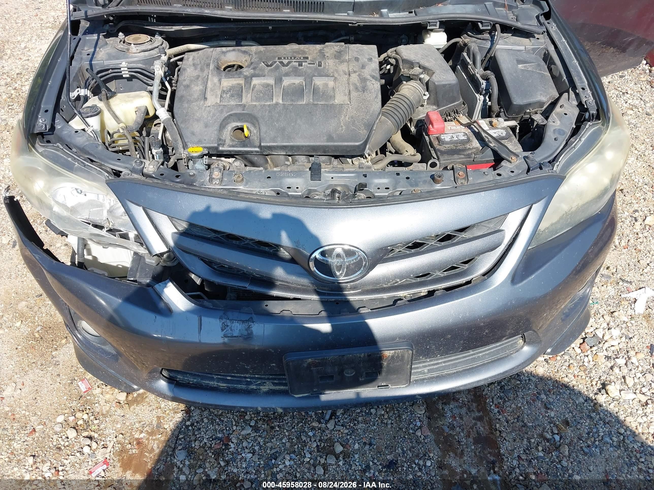 2013 Toyota Corolla S Gray vin: 2T1BU4EE4DC960457
