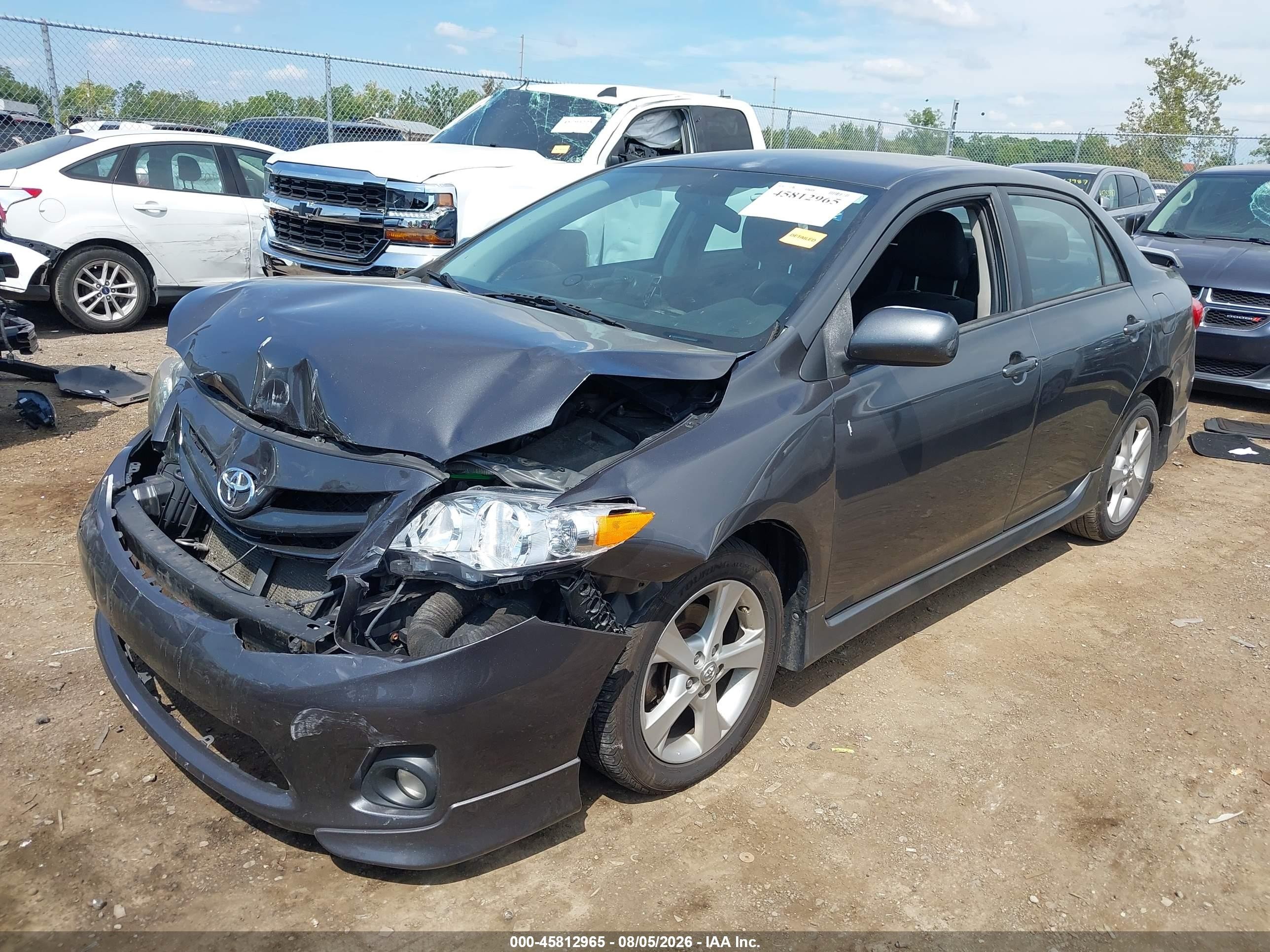 2013 Toyota Corolla S Gray vin: 2T1BU4EE4DC964945