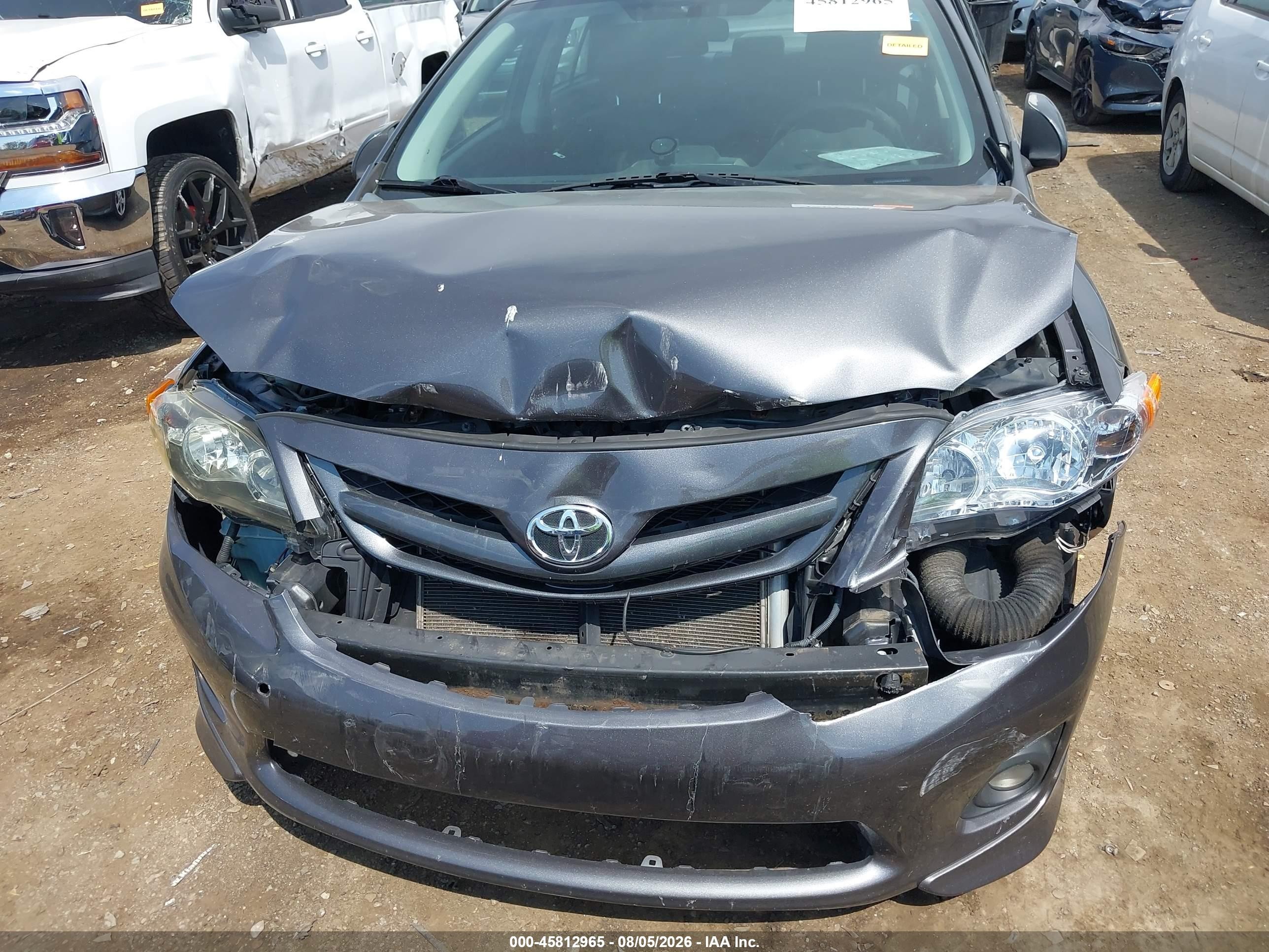 2013 Toyota Corolla S Gray vin: 2T1BU4EE4DC964945