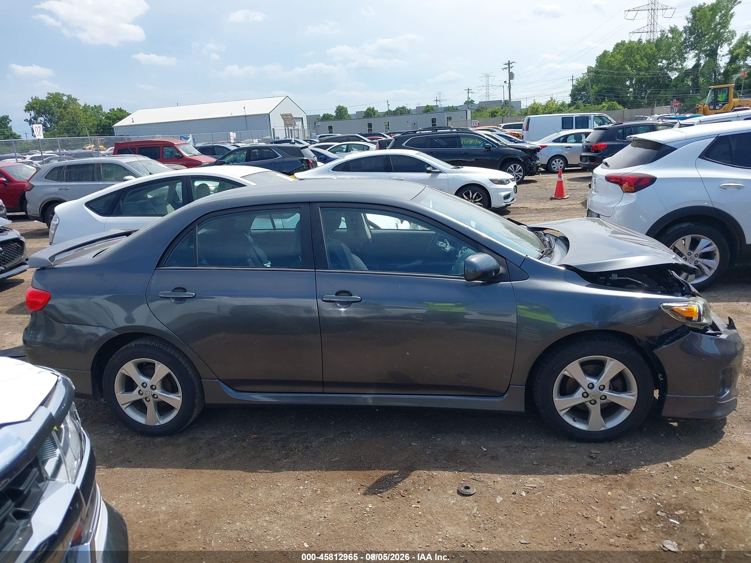 2013 Toyota Corolla S Gray vin: 2T1BU4EE4DC964945