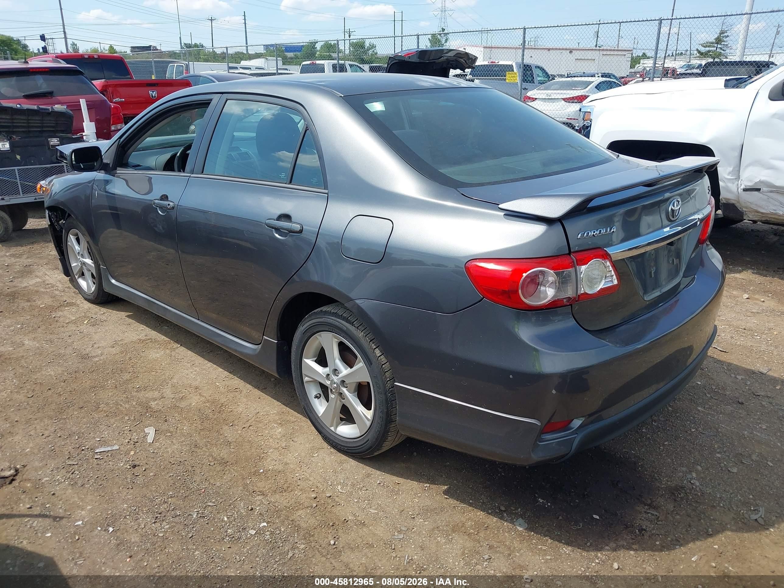 2013 Toyota Corolla S Gray vin: 2T1BU4EE4DC964945