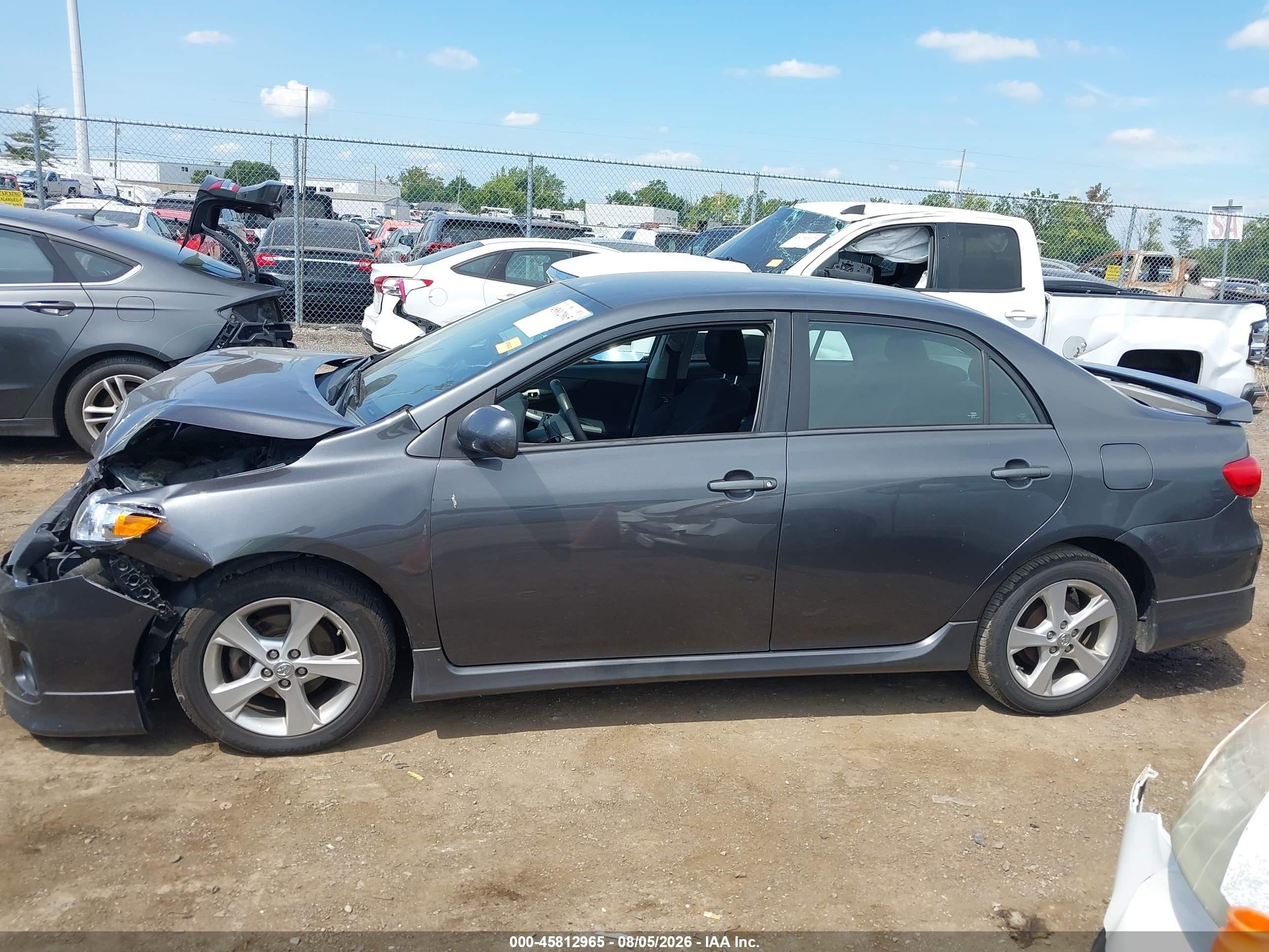 2013 Toyota Corolla S Gray vin: 2T1BU4EE4DC964945