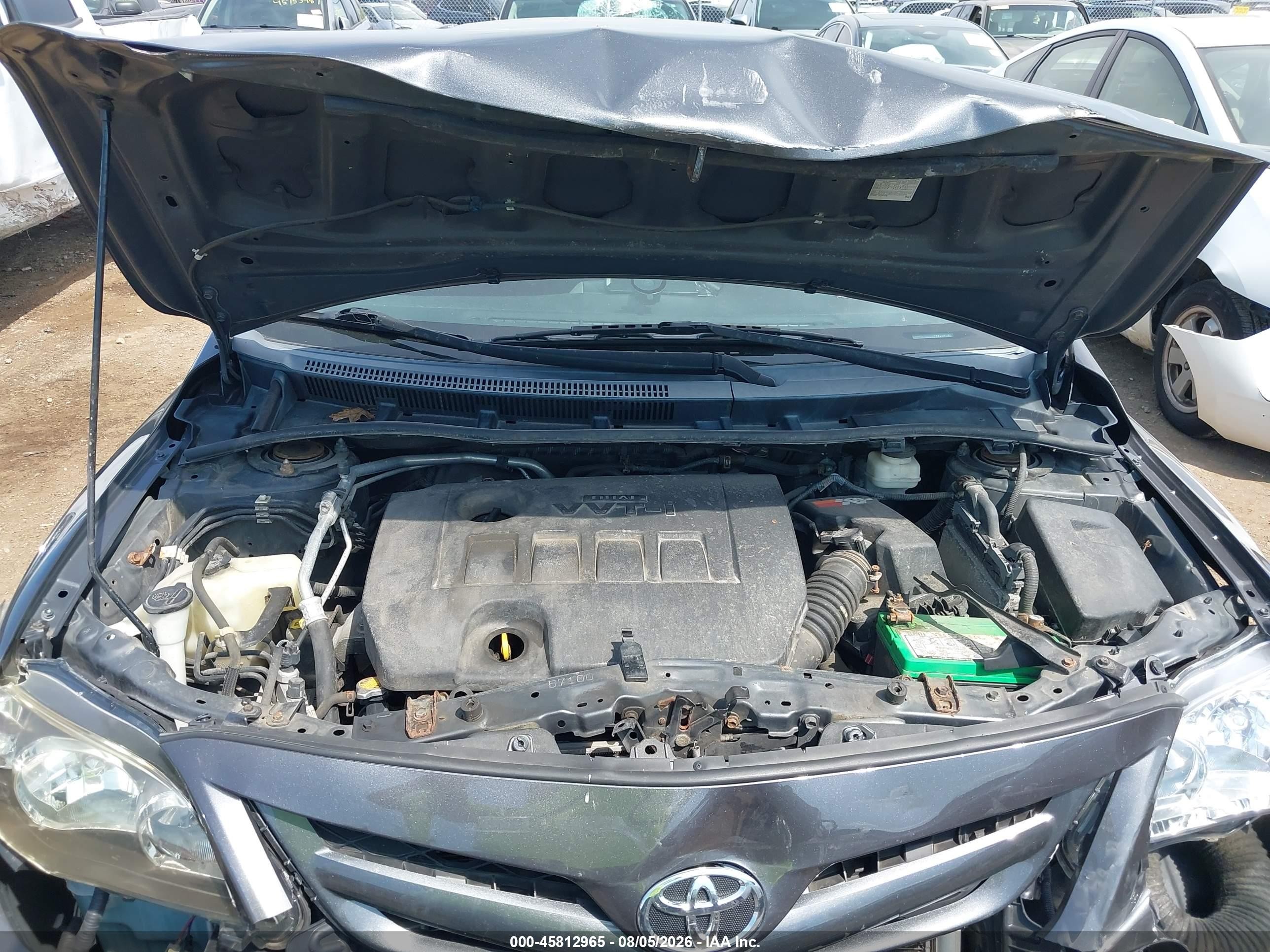 2013 Toyota Corolla S Gray vin: 2T1BU4EE4DC964945